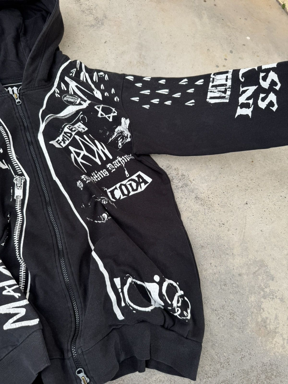 If Six Was Nine × Japanese Brand Anarchy Punk by BlackMoral Opium Grunge Zip Up Hoodie Size US XL / EU 56 / 4 - 4 Thumbnail