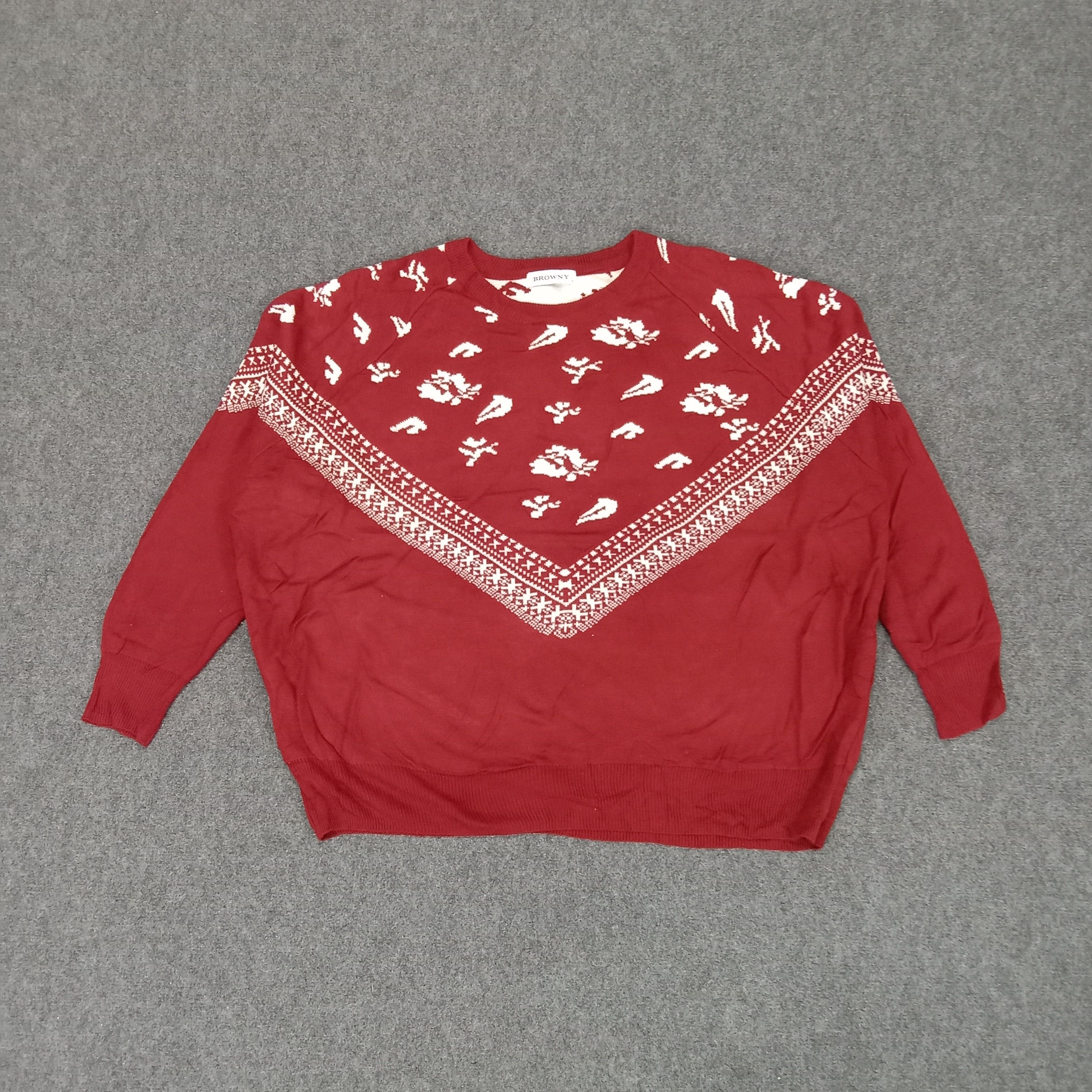 Japanese Brand × Vintage BROWNY Japanese Brand Knitwear Sweatshirt Size US L / EU 52-54 / 3 - 1 Thumbnail