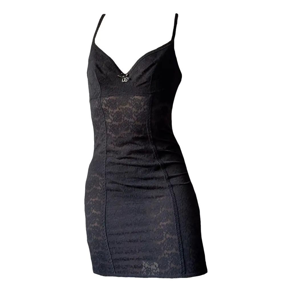 Dolce & Gabbana Dolce & Gabbana Vintage Women's Black Lace Slip Dress IT42 Size M / US 6-8 / IT 42-44 - 2 Thumbnail