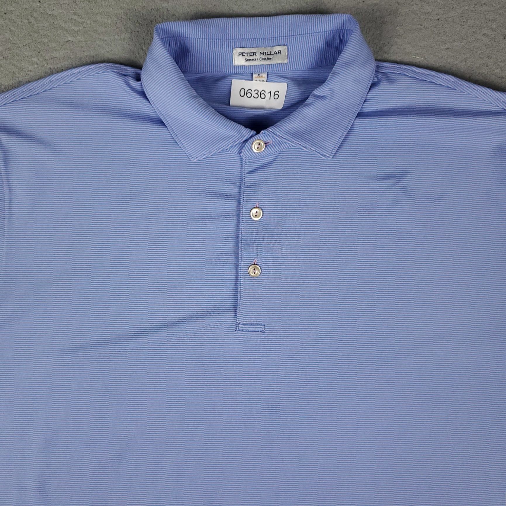 Peter Millar Peter Millar Polo Shirt Mens XL Pink Striped Short Sleeve Button Collared Golf Casual Brand Activewear Modern Preppy Sports Mens XL Pink Size US XL / EU 56 / 4 - 2 Thumbnail