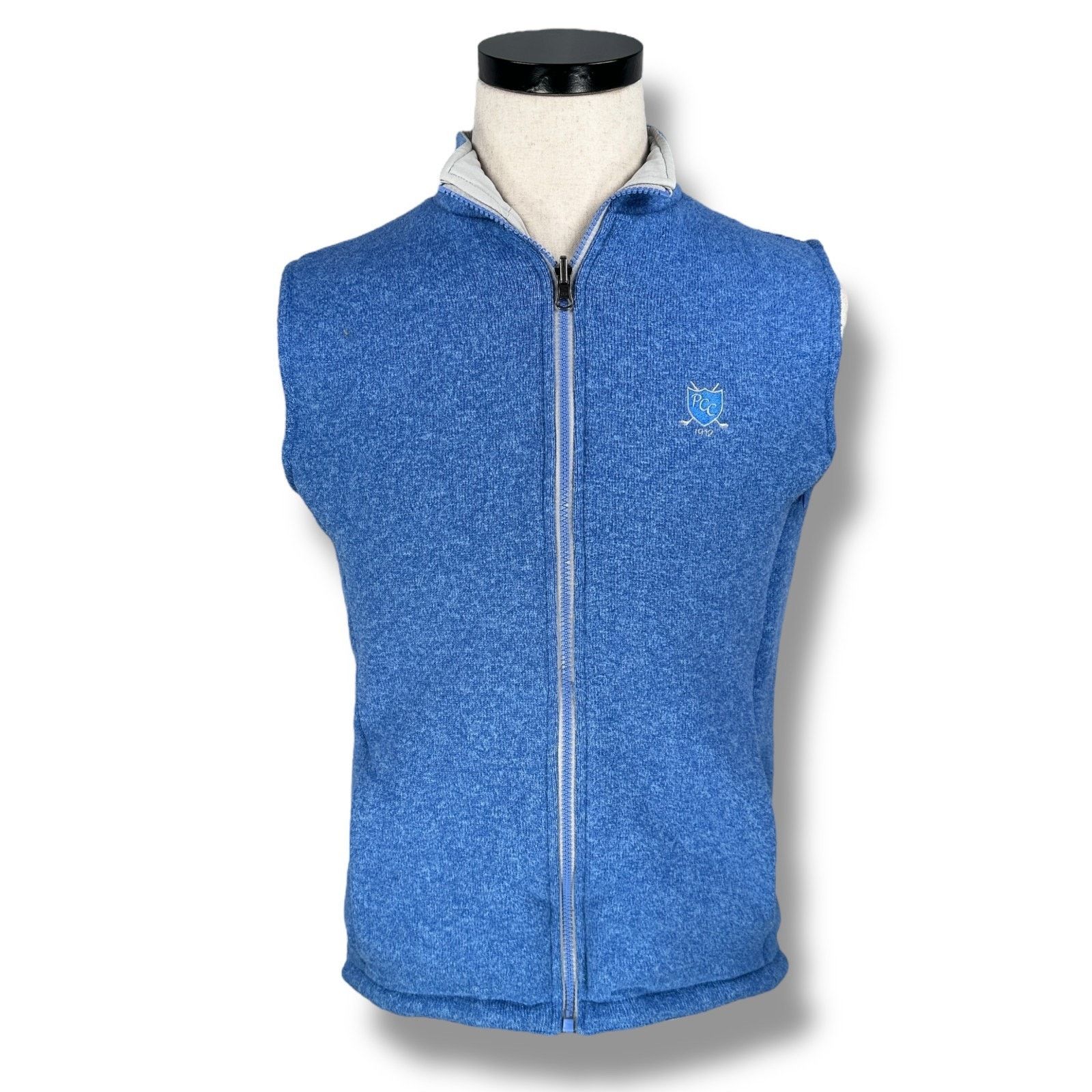 Peter Millar Peter Millar Crown Sport Fleece Vest Men's Small Blue Gray Size US S / EU 44-46 / 1 - 1 Thumbnail