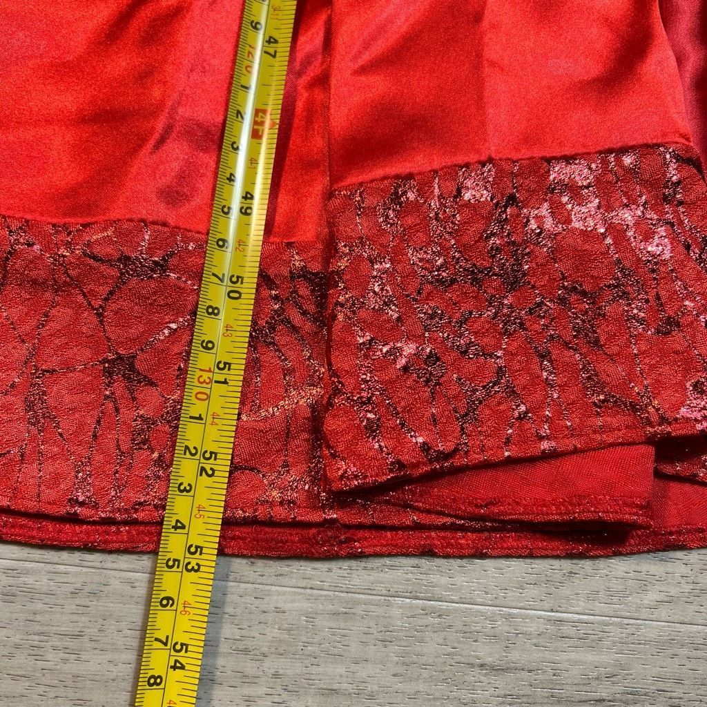 Other Custom made Holiday Maxi Dress with Removable Sash Red & Metallic Small Size S / US 4 / IT 40 - 5 Thumbnail
