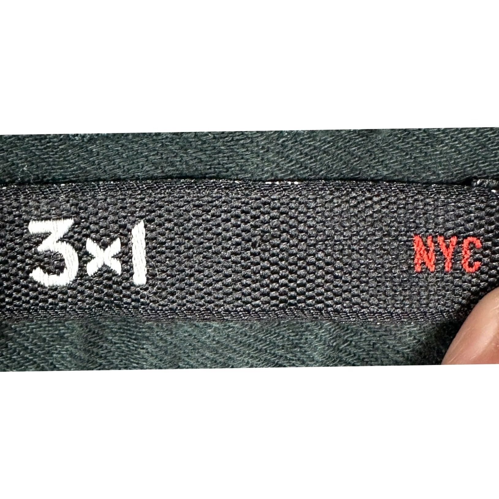3x1 NYC Jeans 3x1 Mens Dark Green Slim Tapered Leg Button Fly 5 Pocket Casual EUC Jeans Size US 30 / EU 46 - 3 Thumbnail