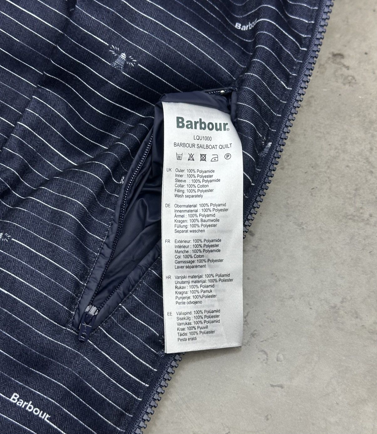 Barbour Barbour Sailboat Quilted Jacket UK 12 US 8 Wome Blue Pocket Size US M / EU 48-50 / 2 - 11 Thumbnail
