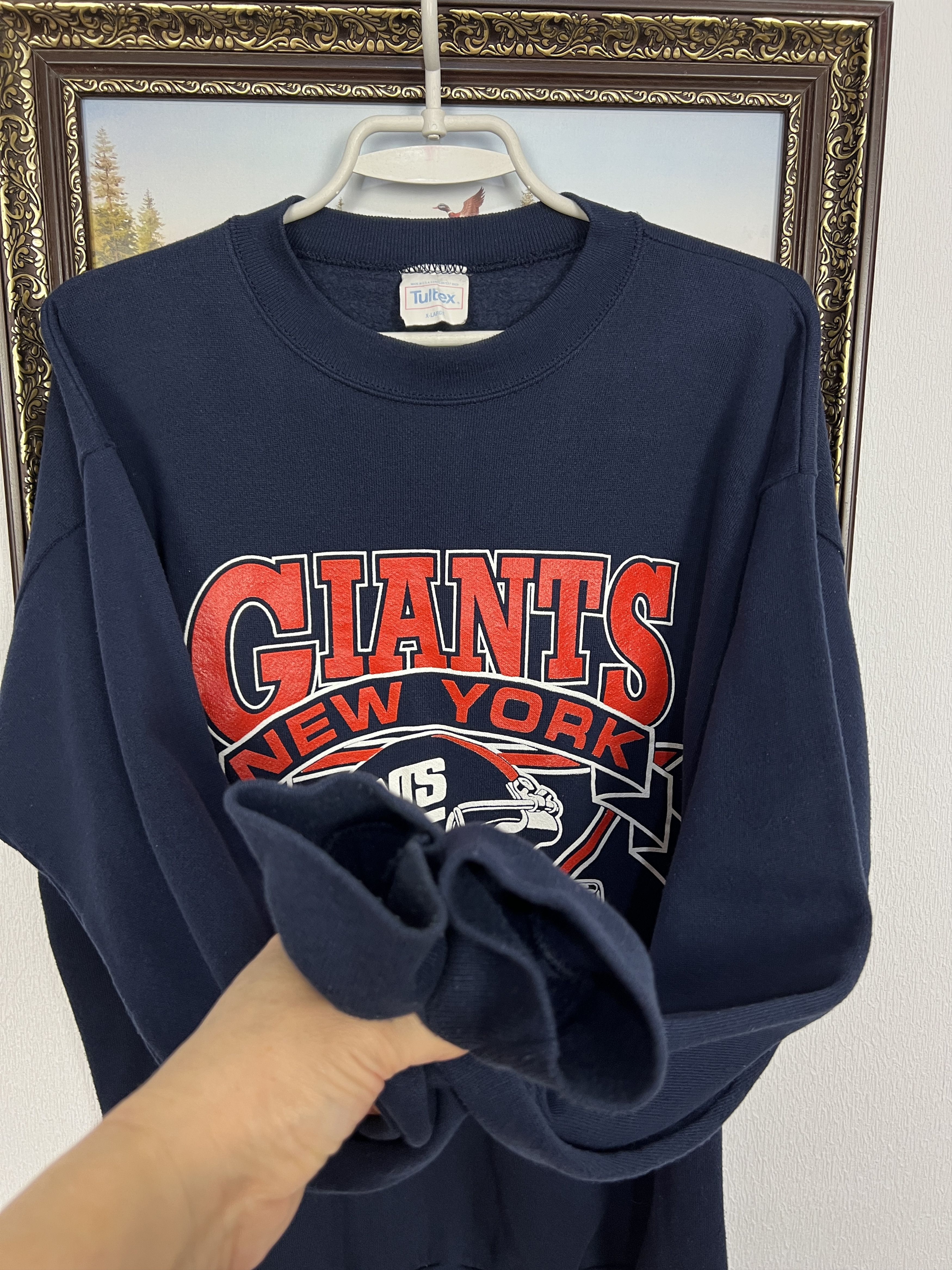 Tultex Vintage New York Giants NFL Sweatshirt Over Print Crewneck Size US XL / EU 56 / 4 - 4 Thumbnail