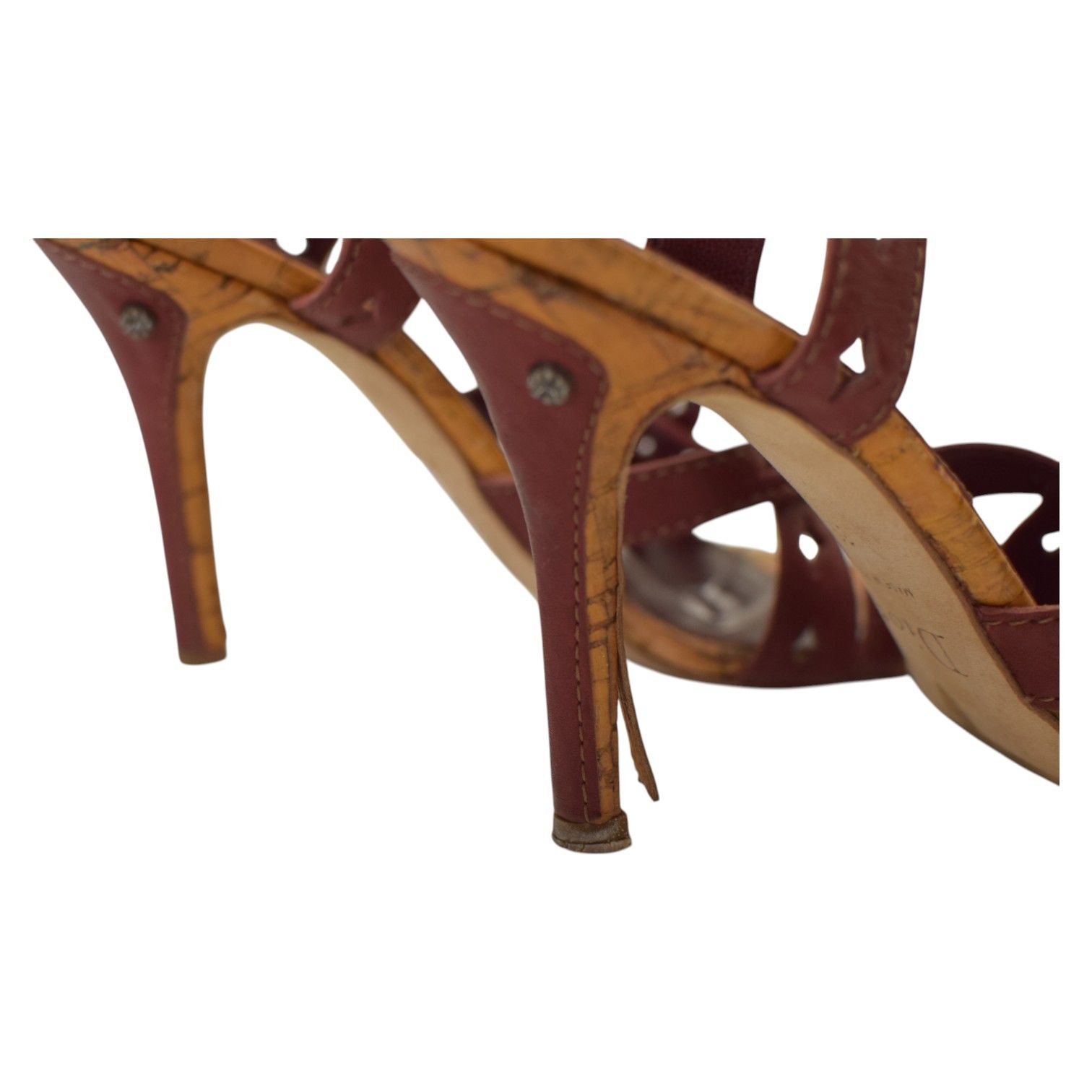 Dior Christian Dior Brown Leather Strappy Sandals 39 Size US 9 / IT 39 - 9 Thumbnail