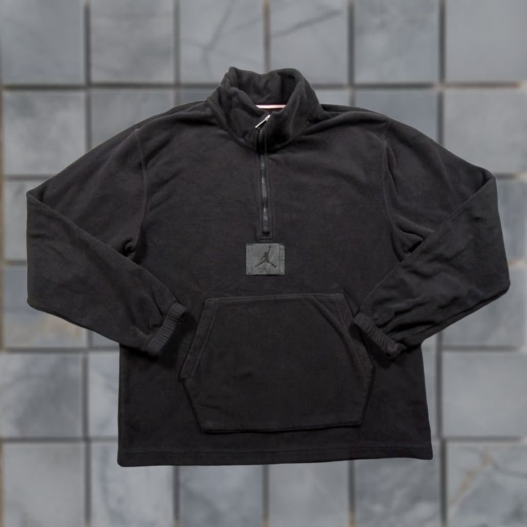 Jordan Brand Jordan Sweatshirt Mens Small Black Quarter Zip Fleece Jumpman Pocket Zipper Logo Size US S / EU 44-46 / 1 - 1 Thumbnail