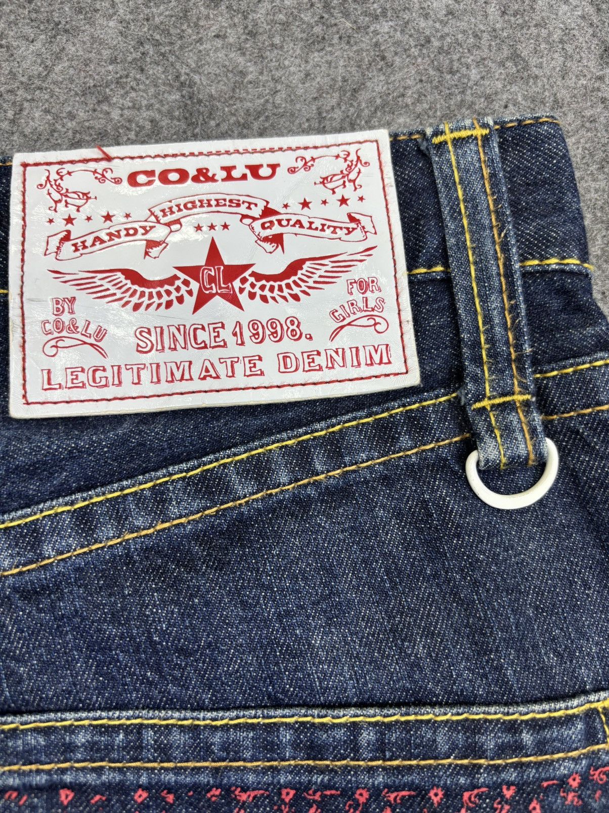 Japanese Brand CO&LU Japan Paisley Print Biker Denim F740 Size US 32 / EU 48 - 19 Thumbnail