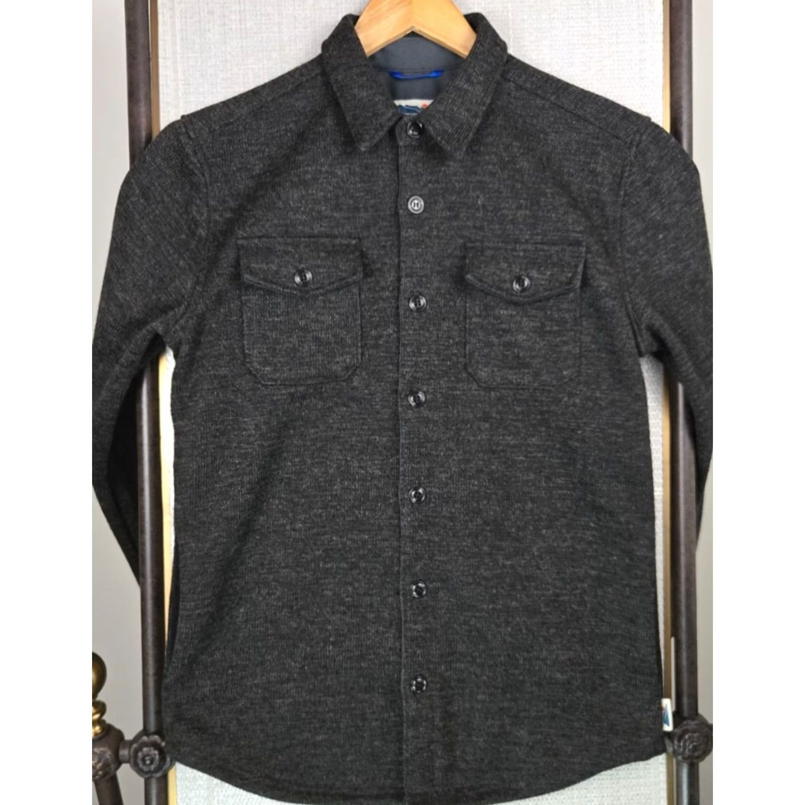 Vintage EDGEVALE Mens Shacket OverShirt Button Front Gray Wool Blend Made in USA Medium Shirt Mens Size US M / EU 48-50 / 2 - 7 Thumbnail
