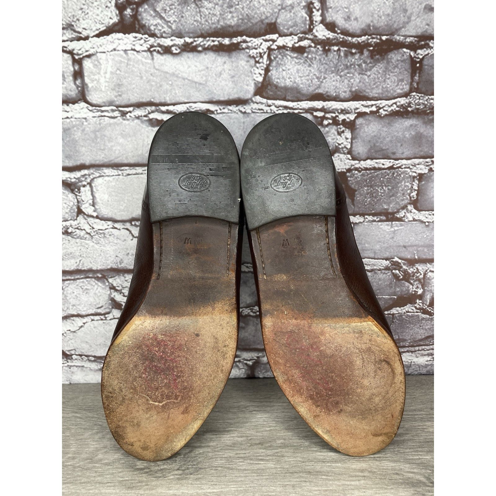 Mezlan Mezlan Havana Brown Leather WingTip Cap Toe Loafers Dress Sh Size US 11 / EU 44 - 10 Thumbnail