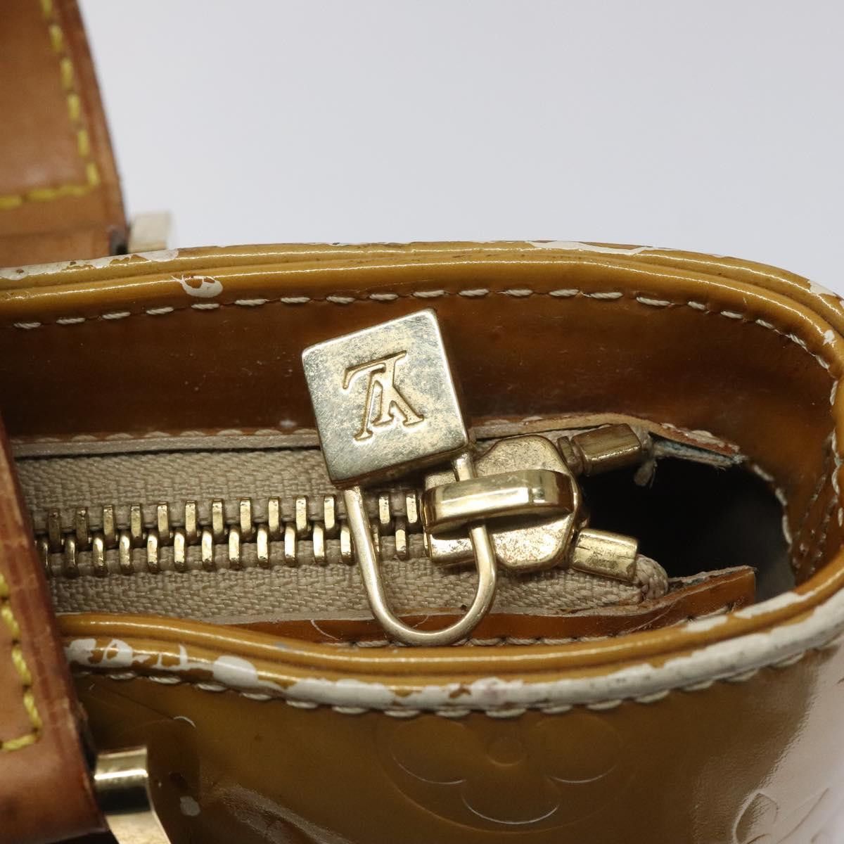Louis Vuitton LOUIS VUITTON Monogram Vernis Houston Hand Bag Beige M91004 Size ONE SIZE - 10 Thumbnail