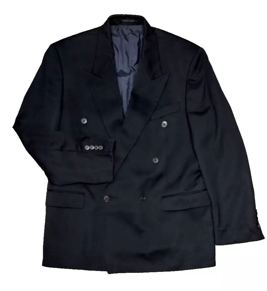 Designer × Yves Saint Laurent YVES SAINT LAURENT Pour Homme Double Breasted Men Blazer Size 52R - 6 Thumbnail