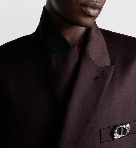 Dior o1w1db11025 443C27 Jacket with Oblique Closure in Burgundy Size US L / EU 52-54 / 3 - 7 Thumbnail