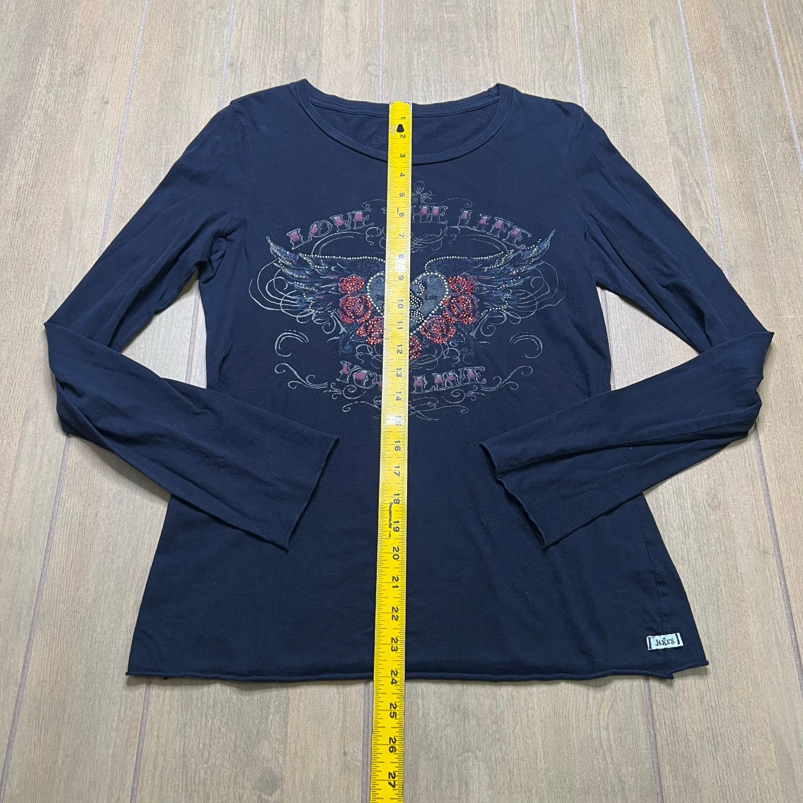 Vintage Vintage Jake's Rhinestone Love Long Sleeve Women Sz L Y2K Size US L / EU 52-54 / 3 - 5 Thumbnail
