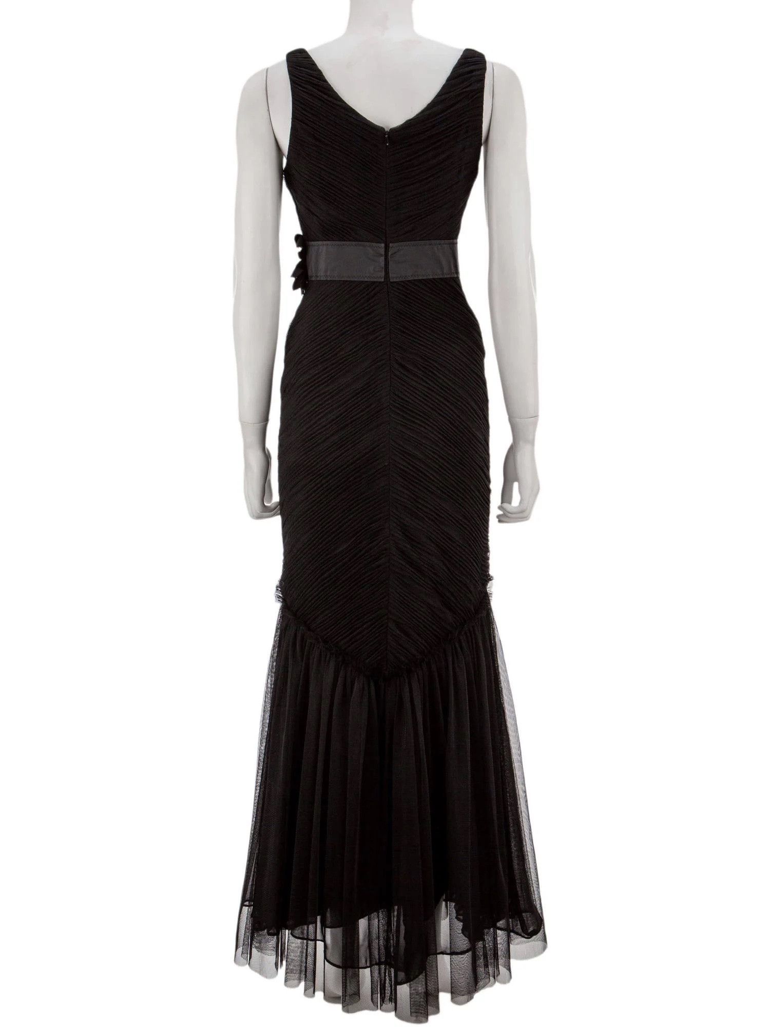 Vera Wang Eloise tulle evening gown in black Size S / US 4 / IT 40 - 4 Thumbnail