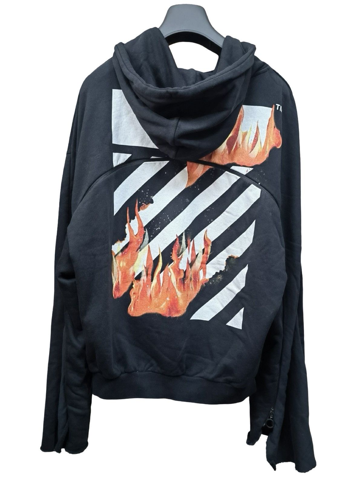 Off-White Off-White Diag Fire Back Zip Sweatshirt Size US M / EU 48-50 / 2 - 2 Thumbnail