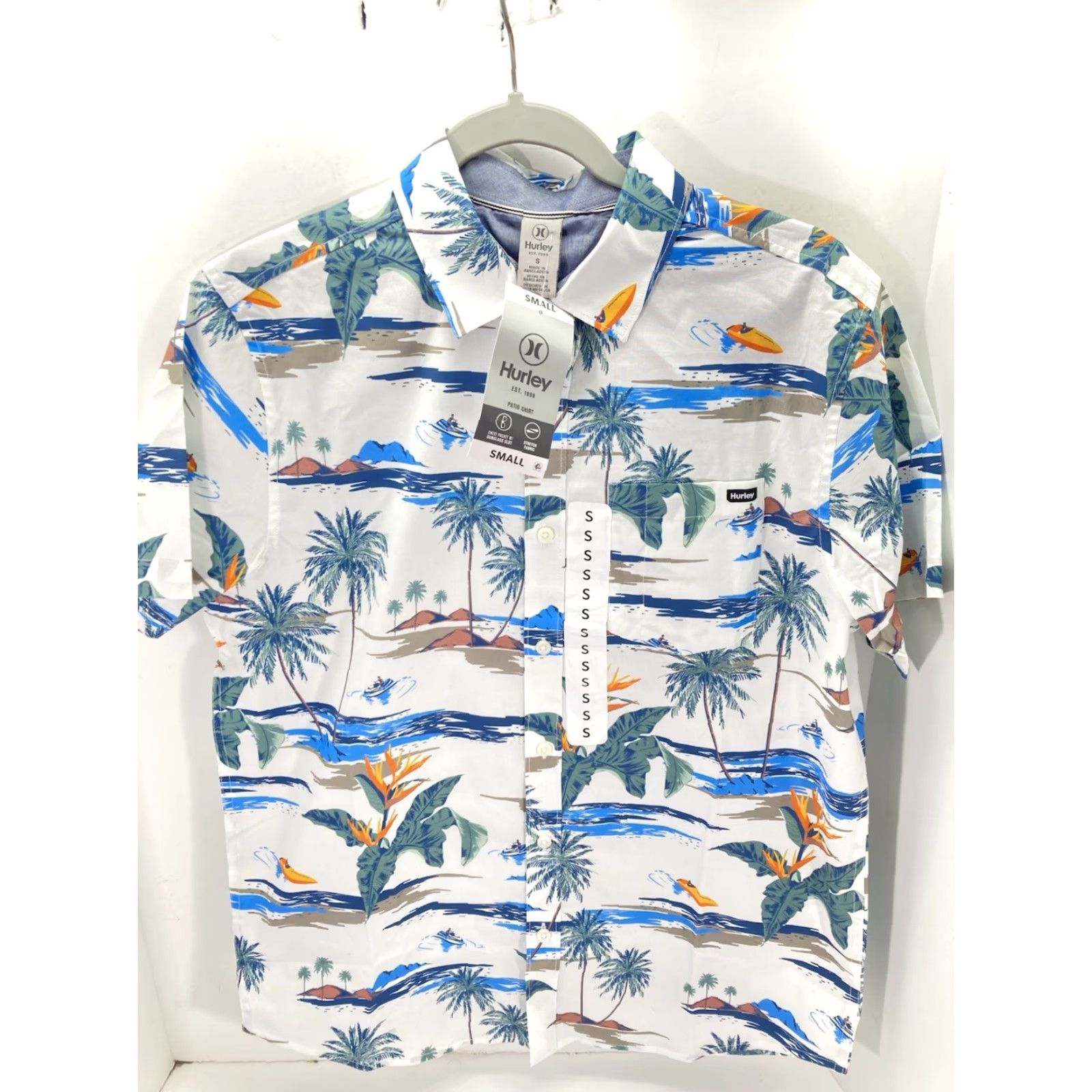Hurley Hurley Patio Cabana Shirt Men Sz Small AOP Floral Button Short Sleeve Casual NWT Size US S / EU 44-46 / 1 - 2 Thumbnail