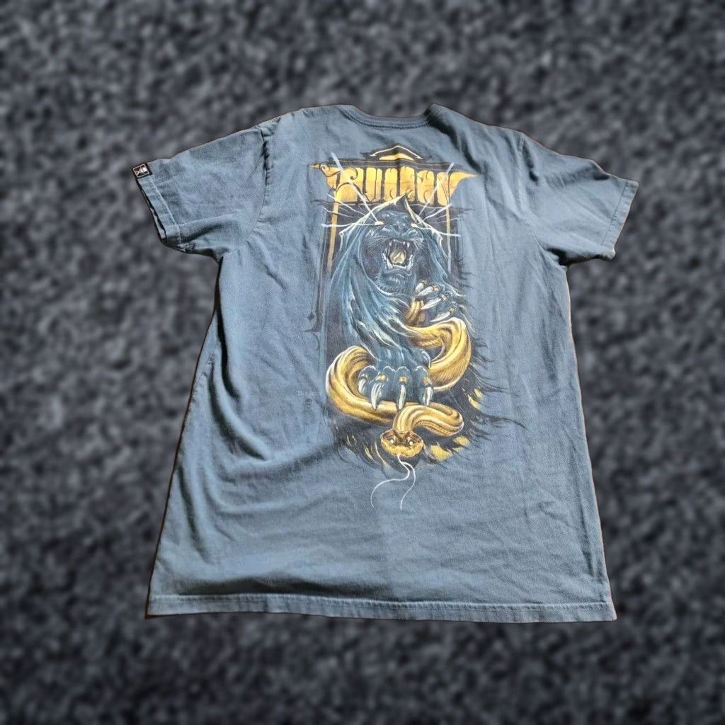 Vintage Sullen Dan Jones Artist Series Black Panther Graphic T Shirt Mens Large Blue Size US L / EU 52-54 / 3 - 1 Thumbnail