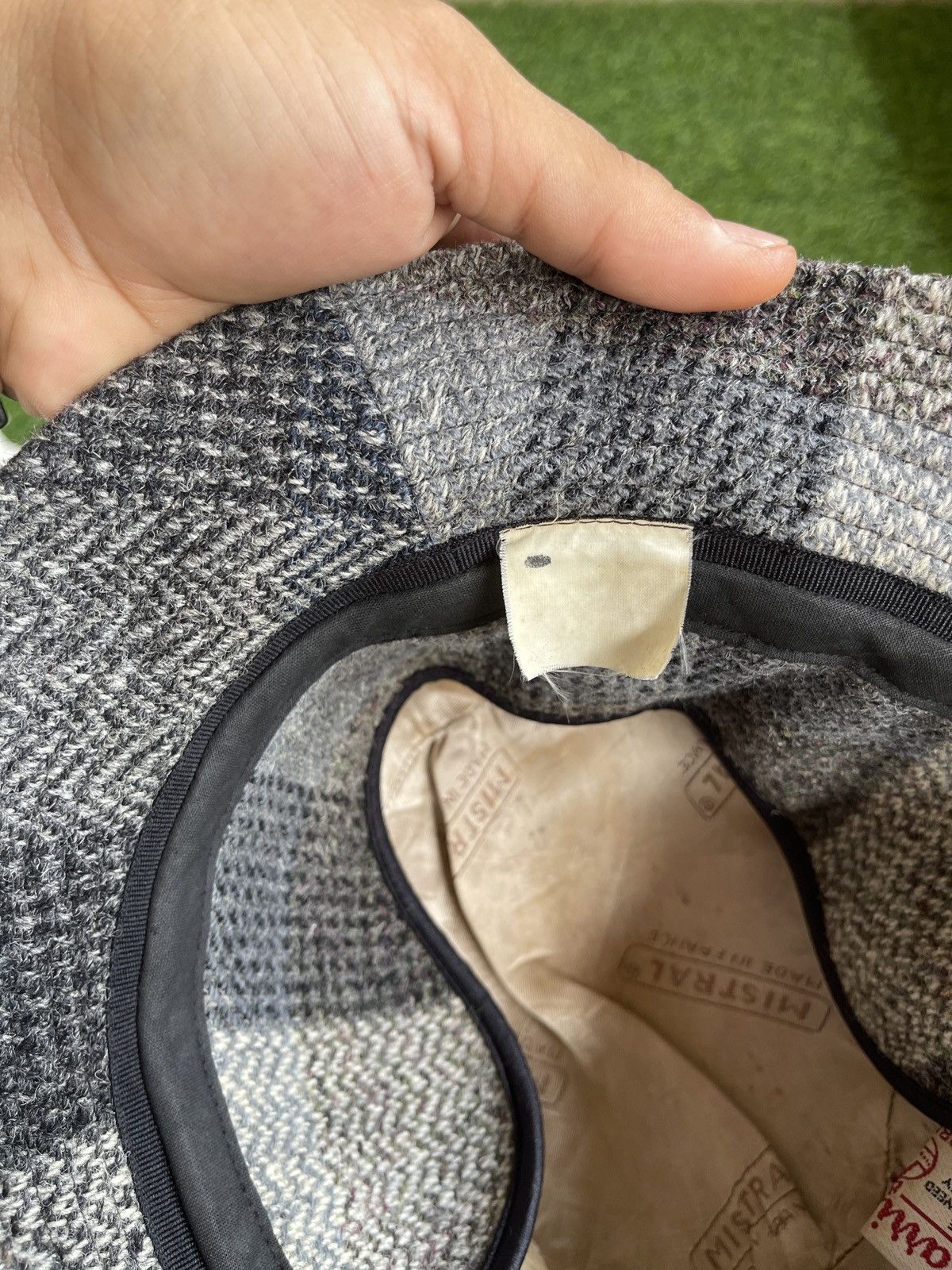 Harris Tweed Vintage 90s🔥HARRIS TWEED MISTRAL🔥Wool Hat Bucket Size L/57 Size ONE SIZE - 11 Thumbnail