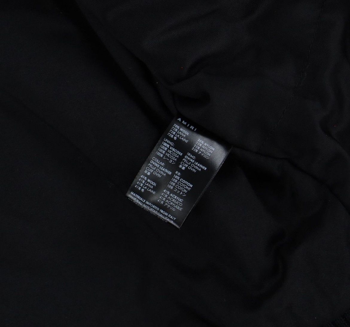Amiri Amiri DJ Preemo Leather Sleeve Wool Black Varsity Jacket Size US XL / EU 56 / 4 - 7 Thumbnail