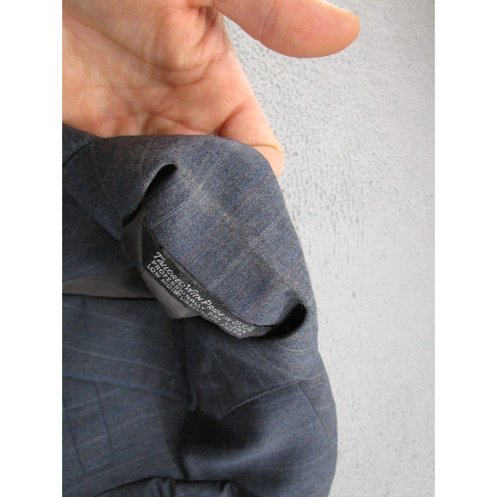 Brooks VINTAGE Christian Brooks Men's Gray Striped 2 Piece Suit Set Size 44 READ Size 44R - 4 Thumbnail