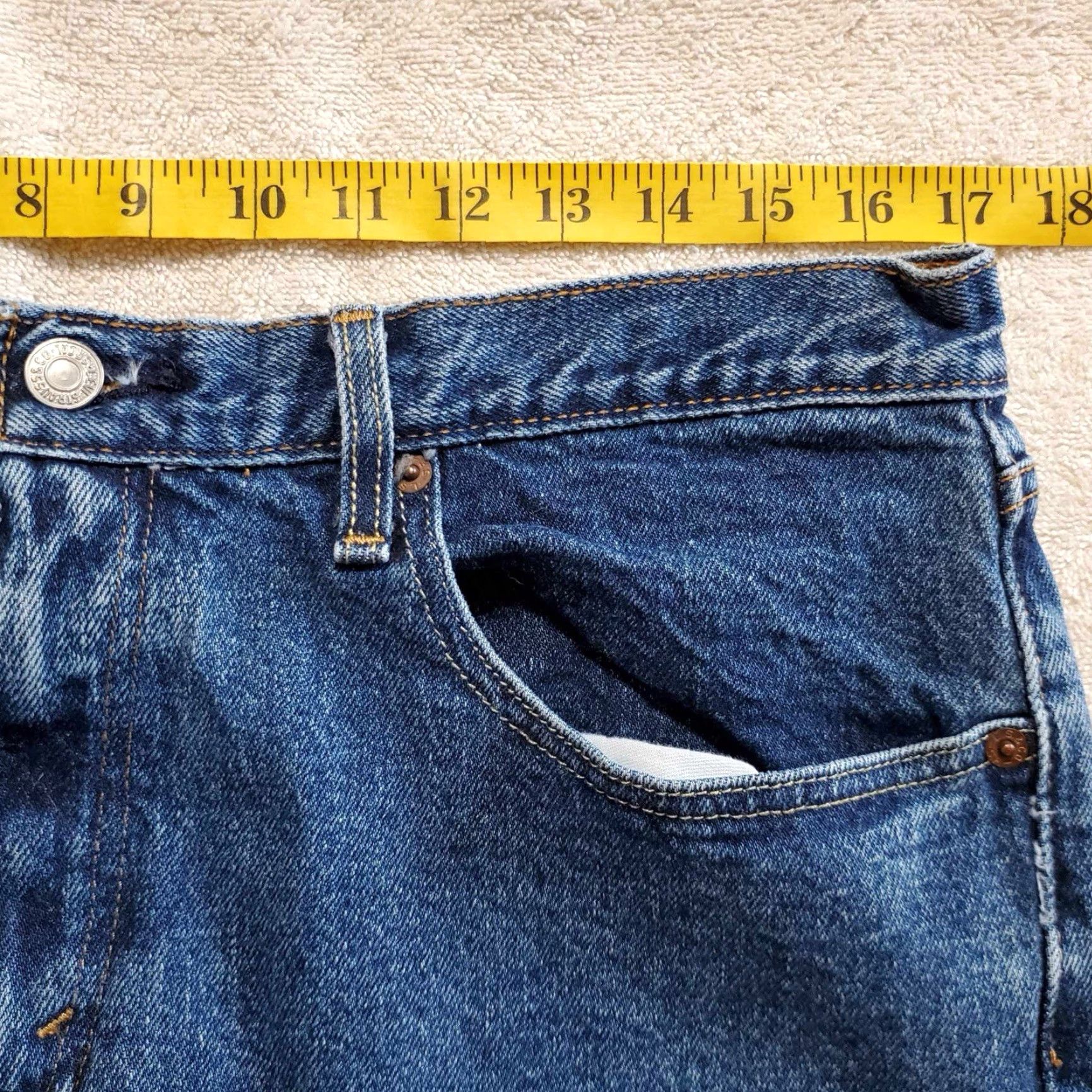 Levi's Levis Jeans 34 x 31 Blue Mens Regular Jeans 34 Blue Straight Mens Size US 34 / EU 50 - 2 Thumbnail