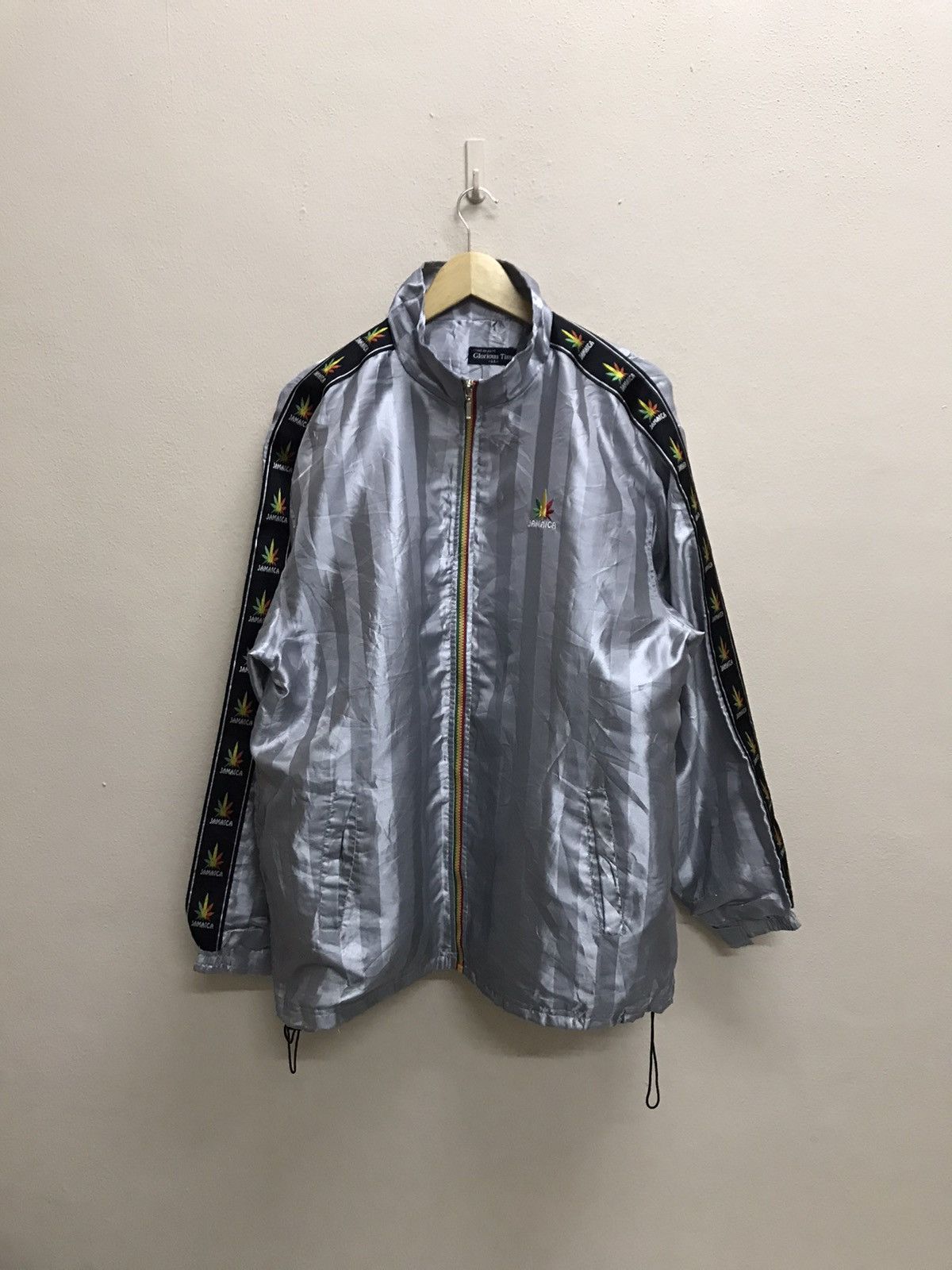 Japanese Brand Vintage Jamaica Sidetape Logo Windbreaker Jacket Size US XL / EU 56 / 4 - 3 Thumbnail