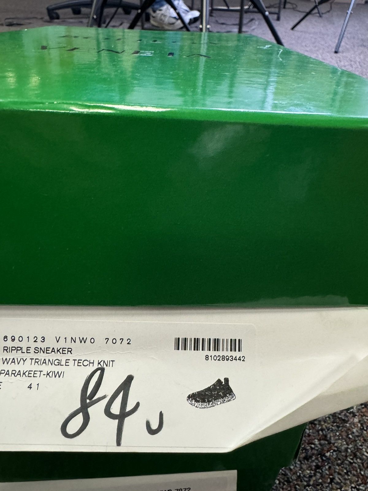 Bottega Veneta o1rshd Wavy Triagle Tech Ripple Sneaker in Parakeet Kiwi Size US 8 / EU 41 - 12 Thumbnail