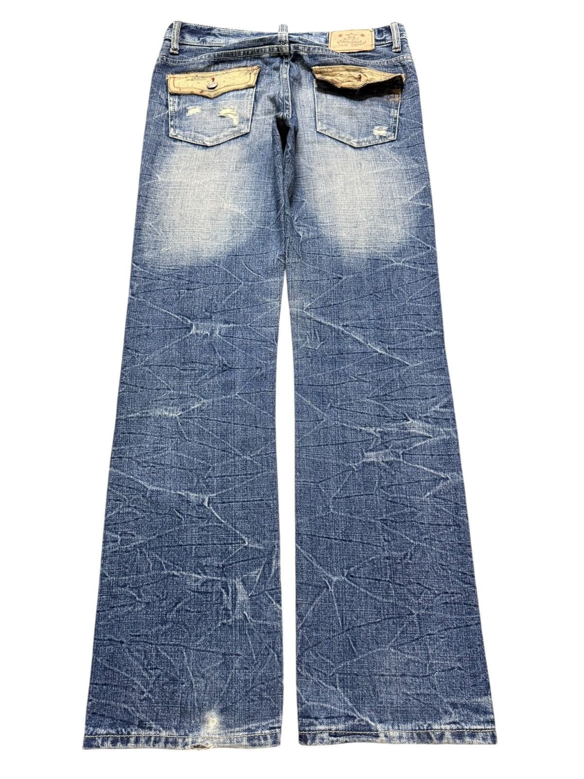 KMRii Vintage Japanese Brand Faded Thunder Wash Distress Loose Fit Size US 30 / EU 46 - 2 Thumbnail