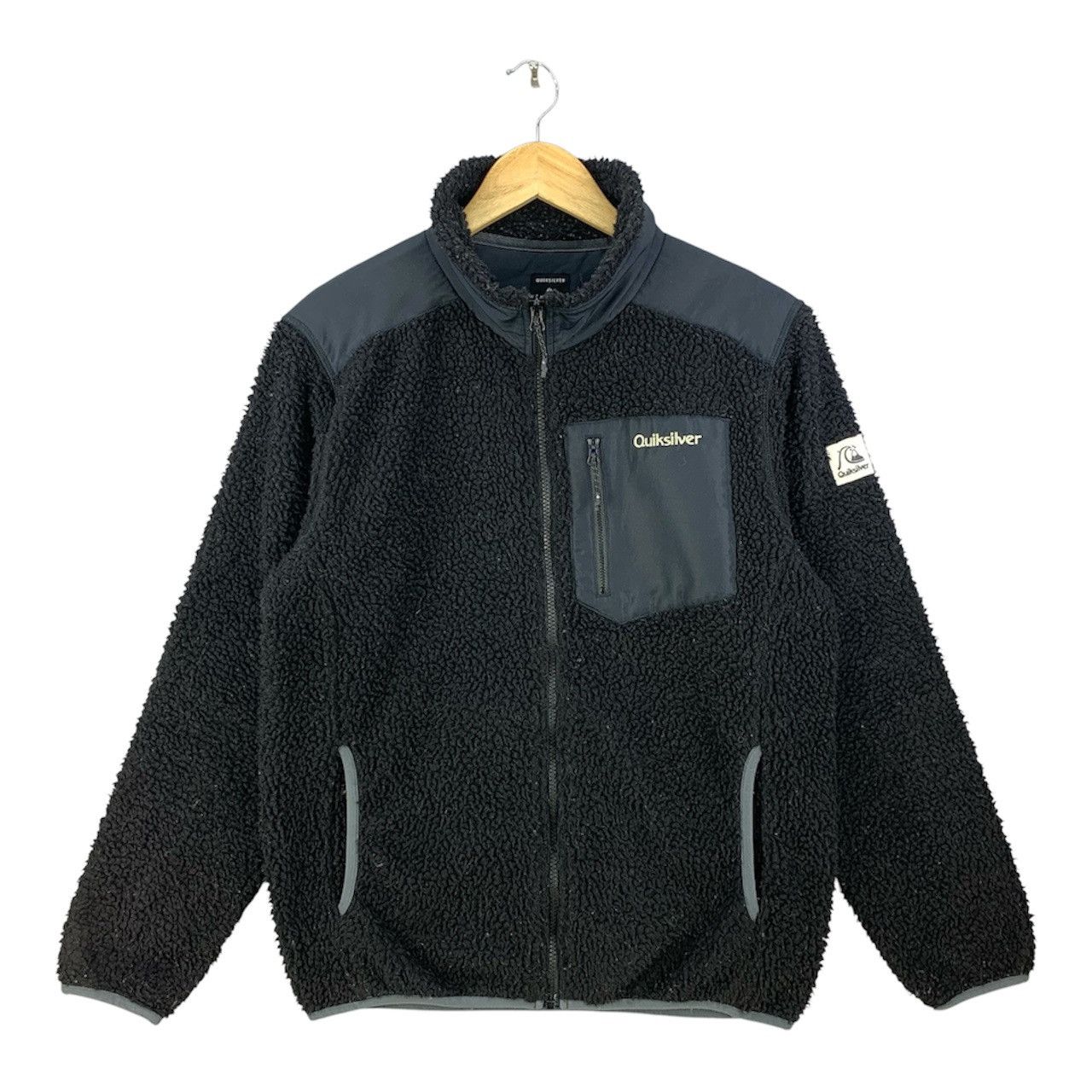 Quiksilver Quicksilver Fleece Zipper Black Sweater Jacket Size US M / EU 48-50 / 2 - 2 Thumbnail