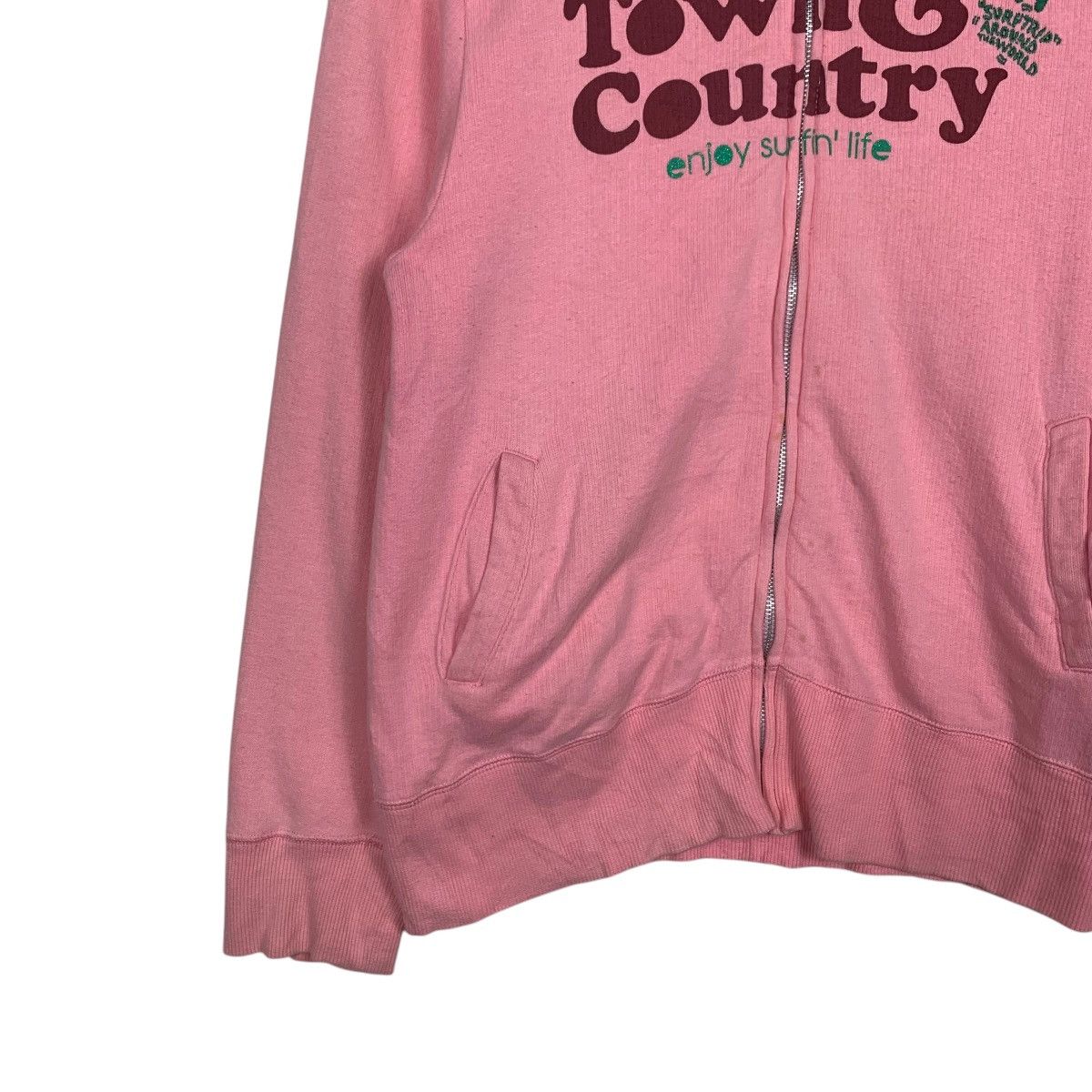 Japanese Brand TOWN & COUNTRY Big Logo Pink Sweater Jacket #1597-C71 Size L / US 10 / IT 46 - 3 Thumbnail