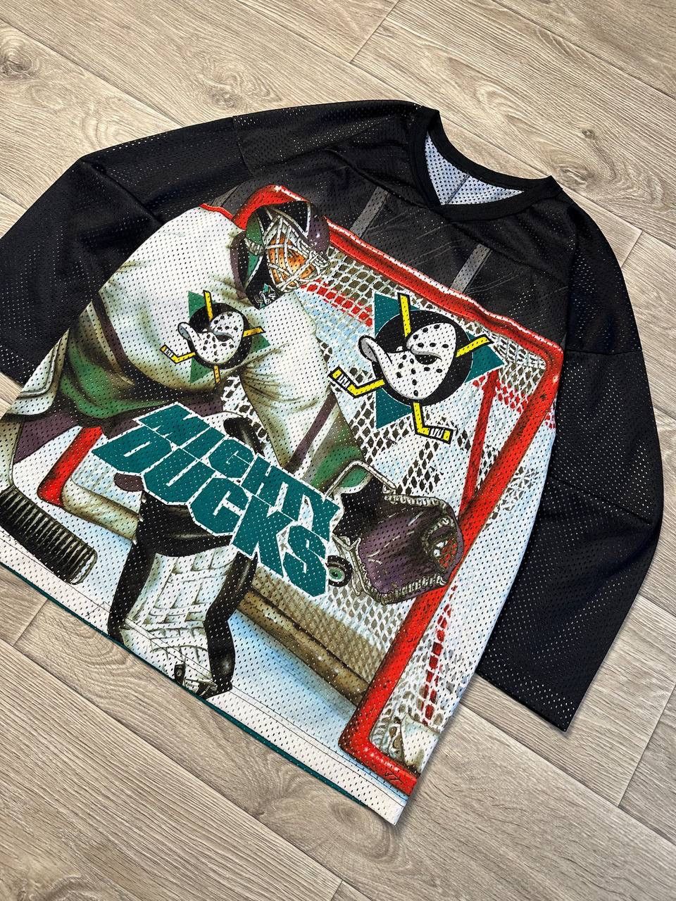 Ccm Vintage 90s Mighty Ducks CCM All Over Jersey Size S/M Size US M / EU 48-50 / 2 - 2 Thumbnail