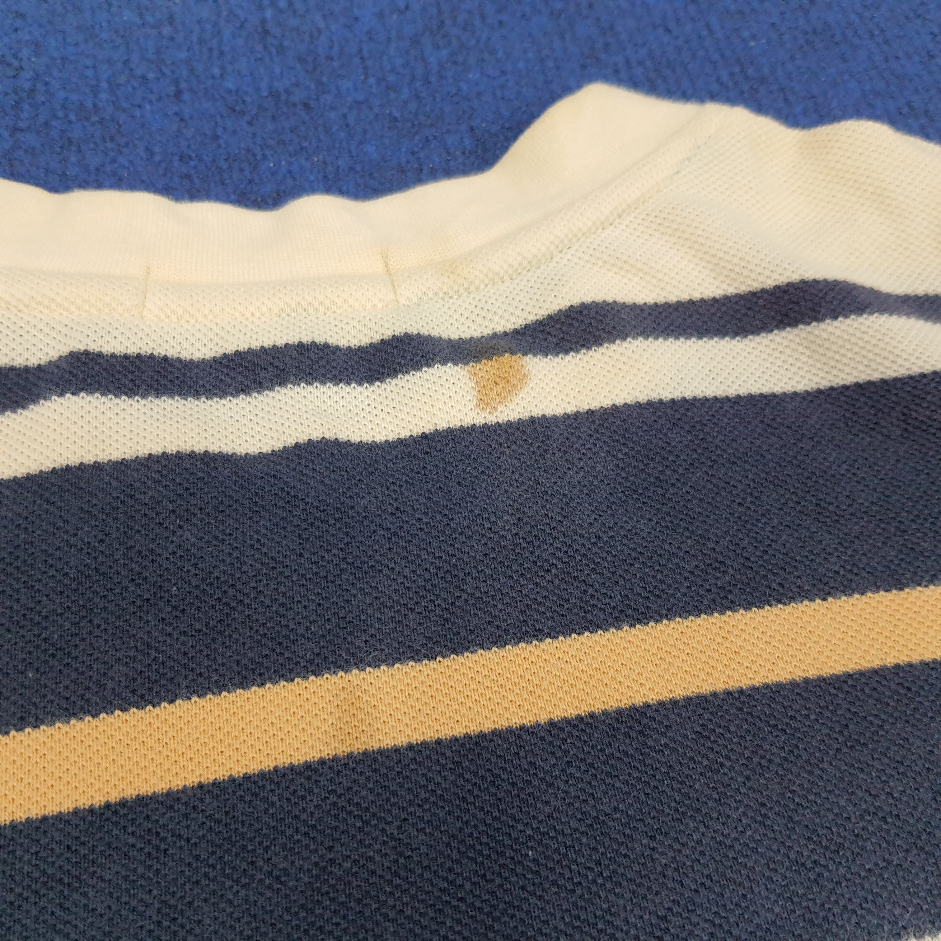 Vintage × Yves Saint Laurent Vintage Yves Saint Laurent Striped Designer Tshirt Size US L / EU 52-54 / 3 - 4 Thumbnail