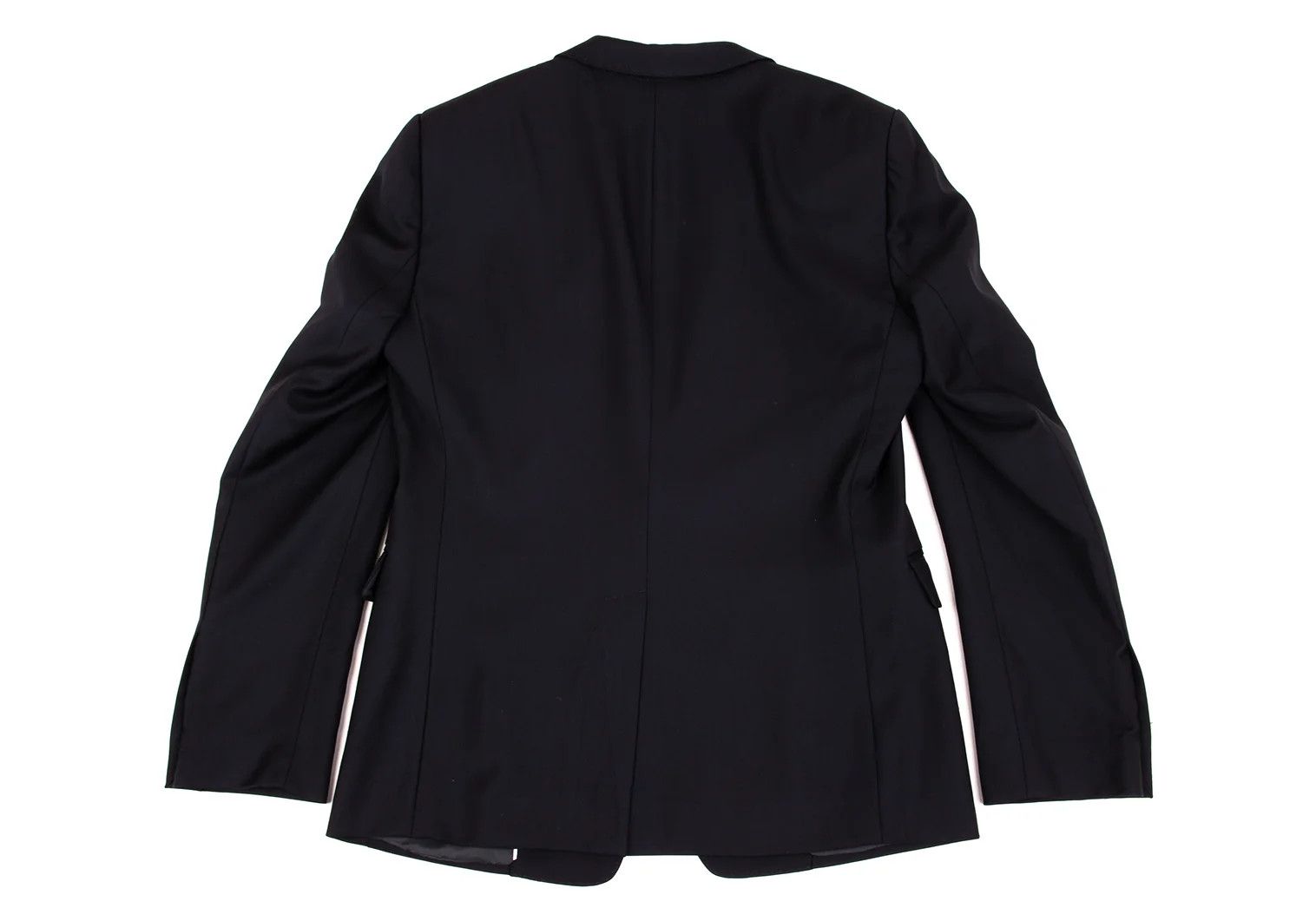 Emporio Armani Glossy Wool Stitch Design Peak Lapel Jacket Navy 46 Size US S / EU 44-46 / 1 - 13 Thumbnail