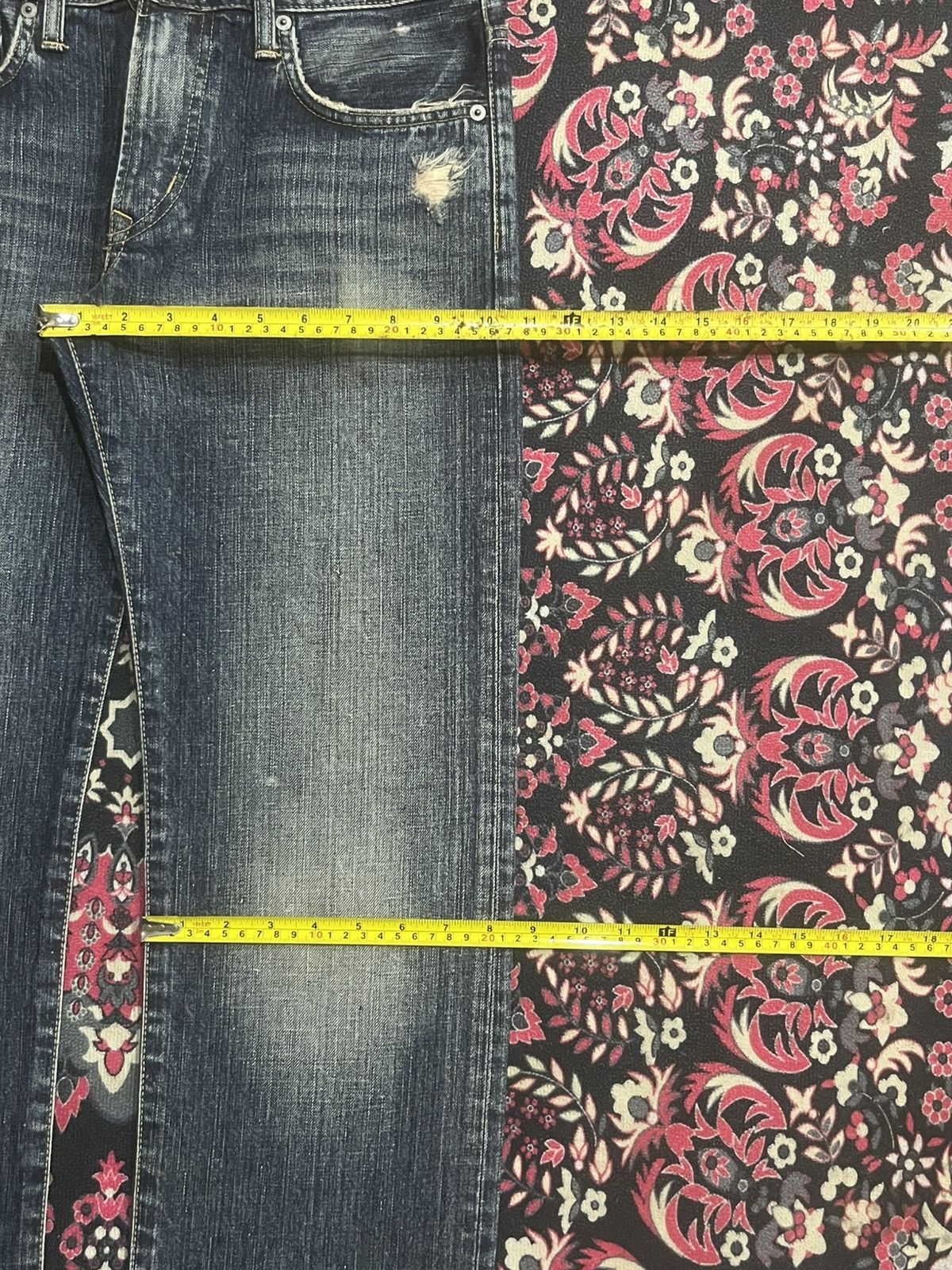 Edwin Edwin S02R Japan Blue Washed Distressed Straight Leg Jeans Size US 28 / EU 44 - 15 Thumbnail