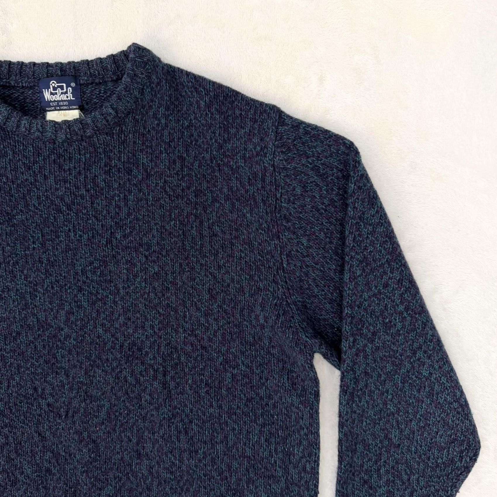 Vintage VINTAGE Woolrich Sweater Mens XL Blue Crewneck Knit Heavyweight Wool Chunky Knit Pullover Long Sleeve Regular Winter Casual HK Size US XL / EU 56 / 4 - 3 Thumbnail