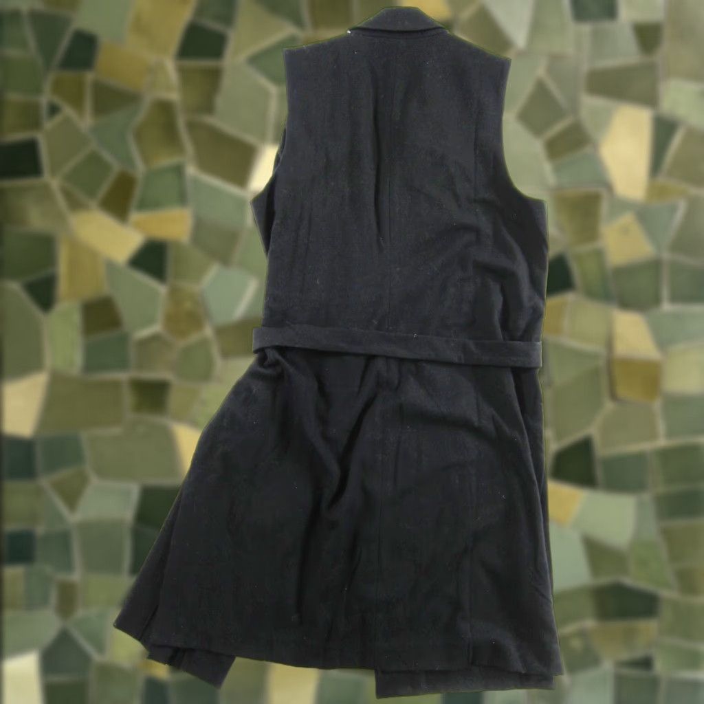 Vintage VINTAGE NWT Joan Vass Black Theodora Sleeveless Belted Pocket Wrap Dress Medium Size M / US 6-8 / IT 42-44 - 1 Thumbnail