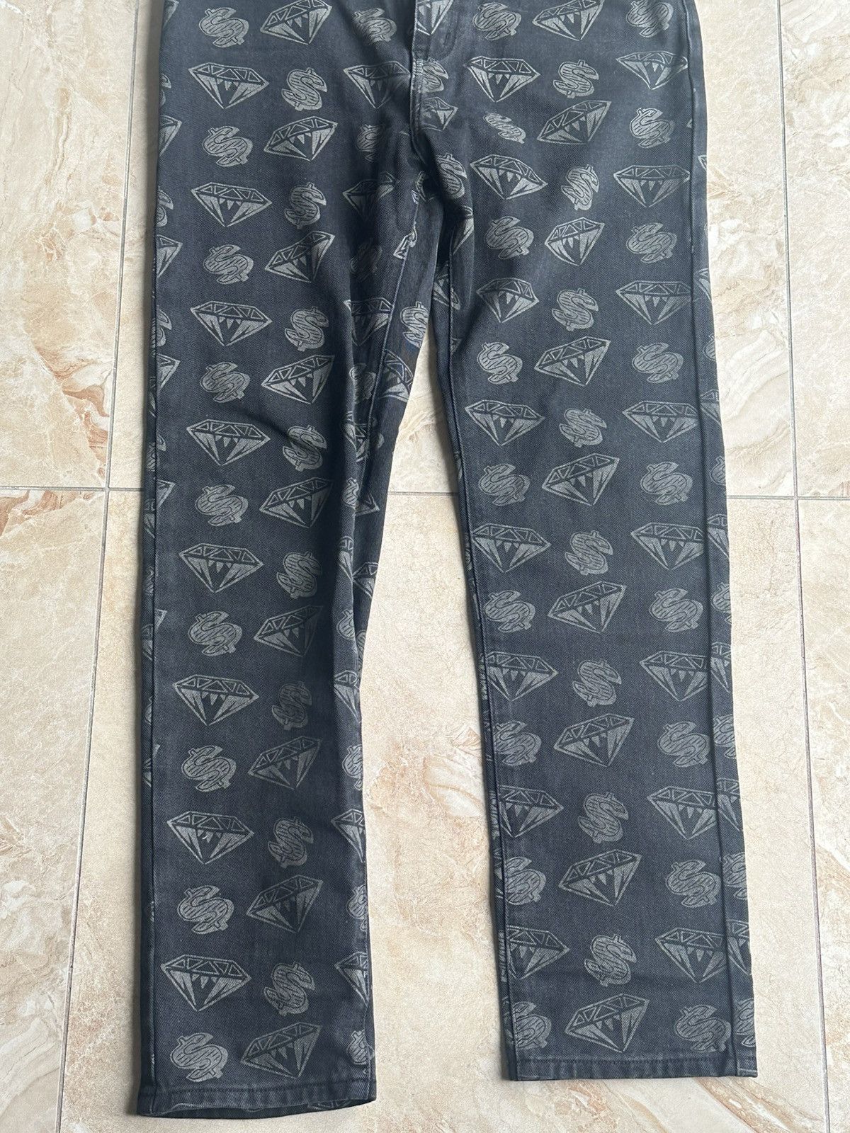 Billionaire Boys Club BILLIONAIRE BOYS CLUB DIAMOND & DOLLARS DENIM PANTS BLACK Size US 32 / EU 48 - 5 Thumbnail