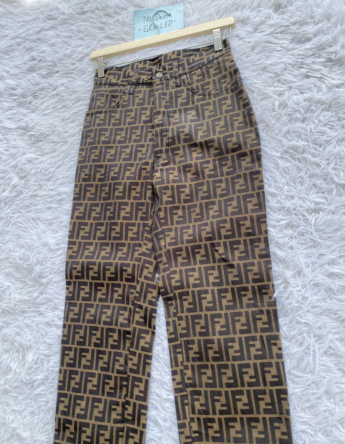 Fendi Vintage Fendi Zucca Monogram Pants FF Logo Size US 26 / EU 42 - 6 Thumbnail