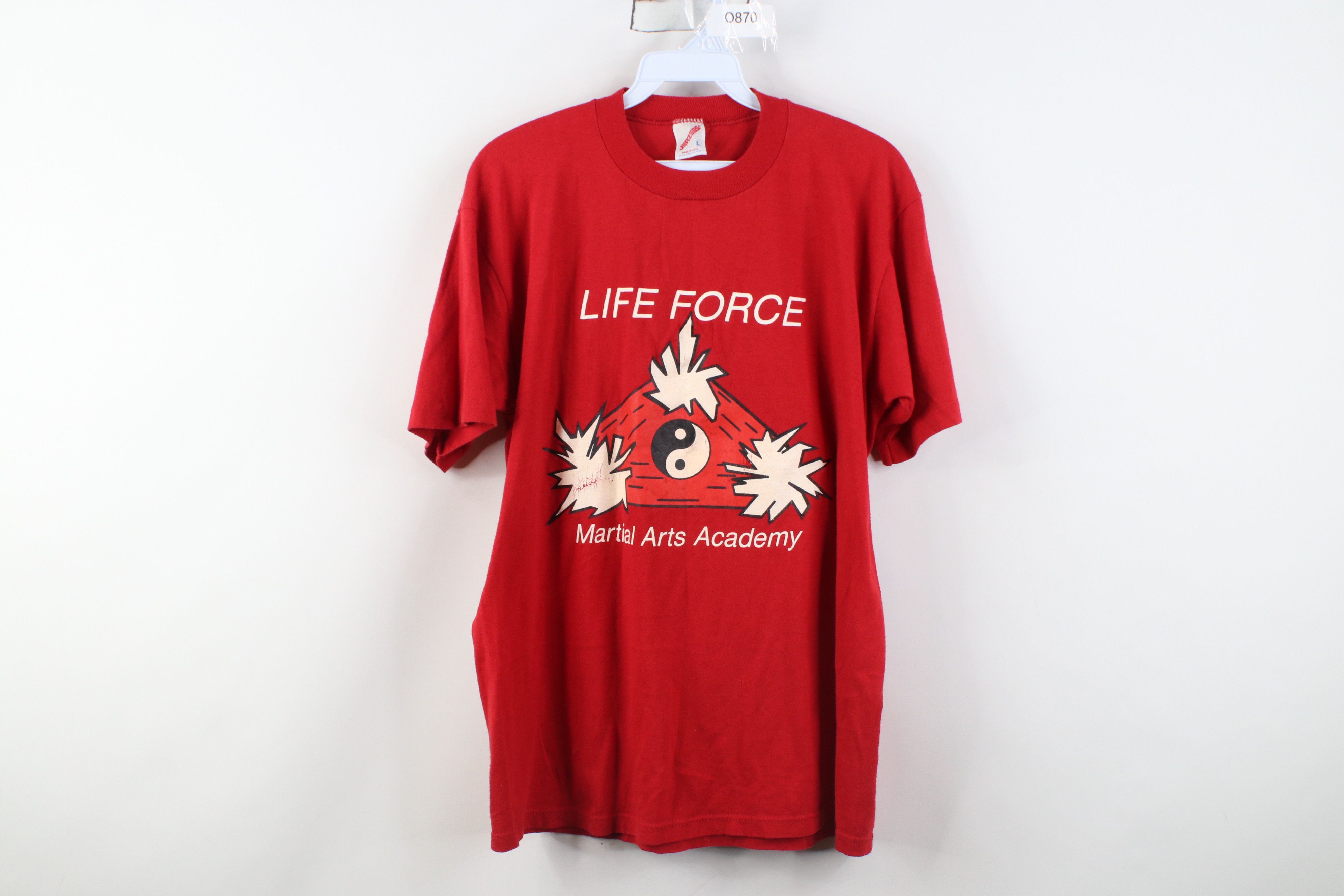 Vintage Vintage 90s Life Force Academy MMA Fighting T-Shirt USA Size US L / EU 52-54 / 3 - 1 Thumbnail