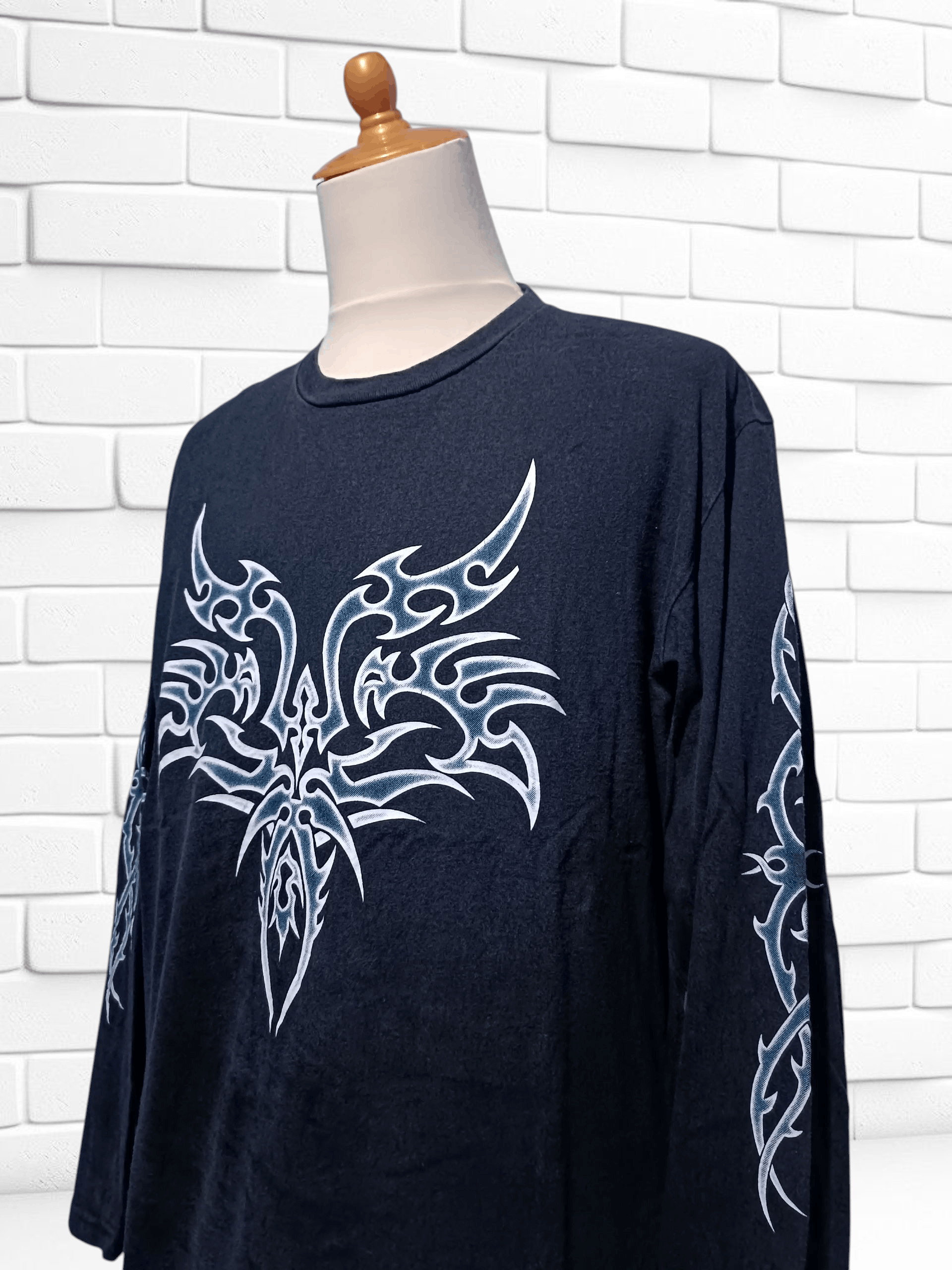 Japanese Brand Japanese Tribal Tattoo Long Sleeve T-shirt Size US L / EU 52-54 / 3 - 3 Thumbnail