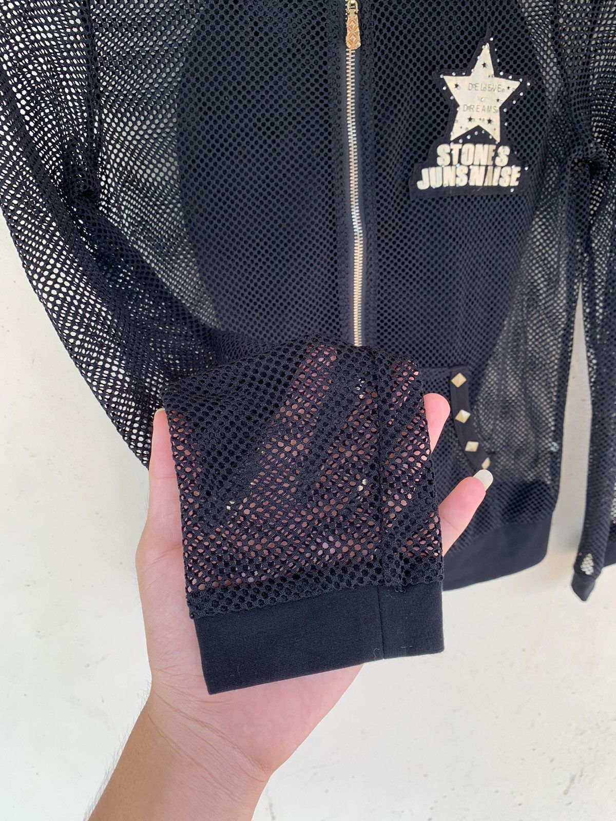 If Six Was Nine × In The Attic × KMRii 2000s Y2k Fishnet Hoodies JM style Size US M / EU 48-50 / 2 - 4 Thumbnail