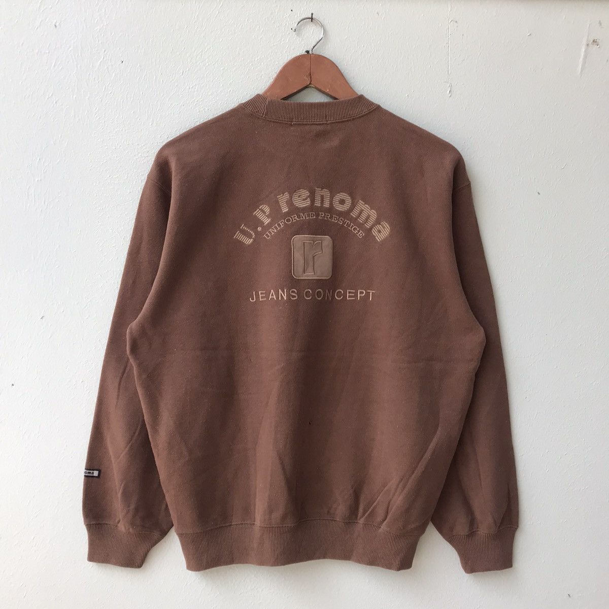 Renoma big stitch logo pullover sweatshirt