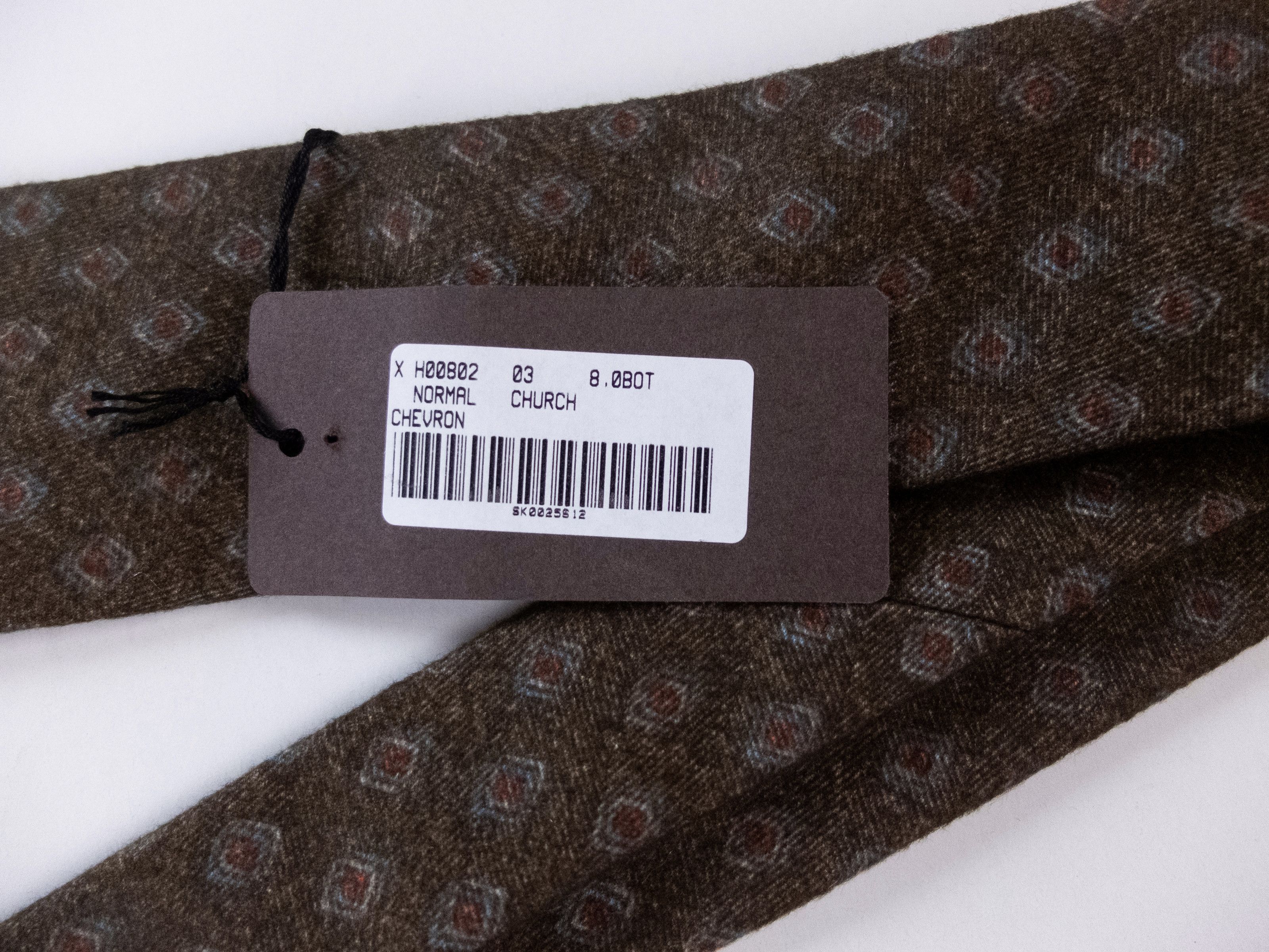 Church's CHURCH'S Churchs England brown cotton tie (feels wool) Size ONE SIZE - 2 Thumbnail