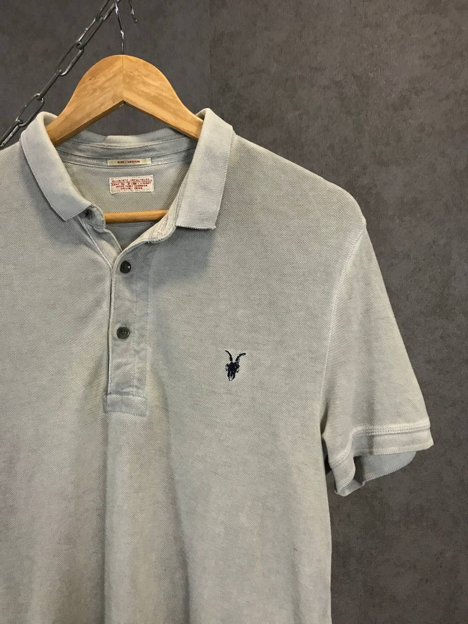 Allsaints × Vintage Allsaints vintage faded logo polo tee Size US M / EU 48-50 / 2 - 2 Thumbnail