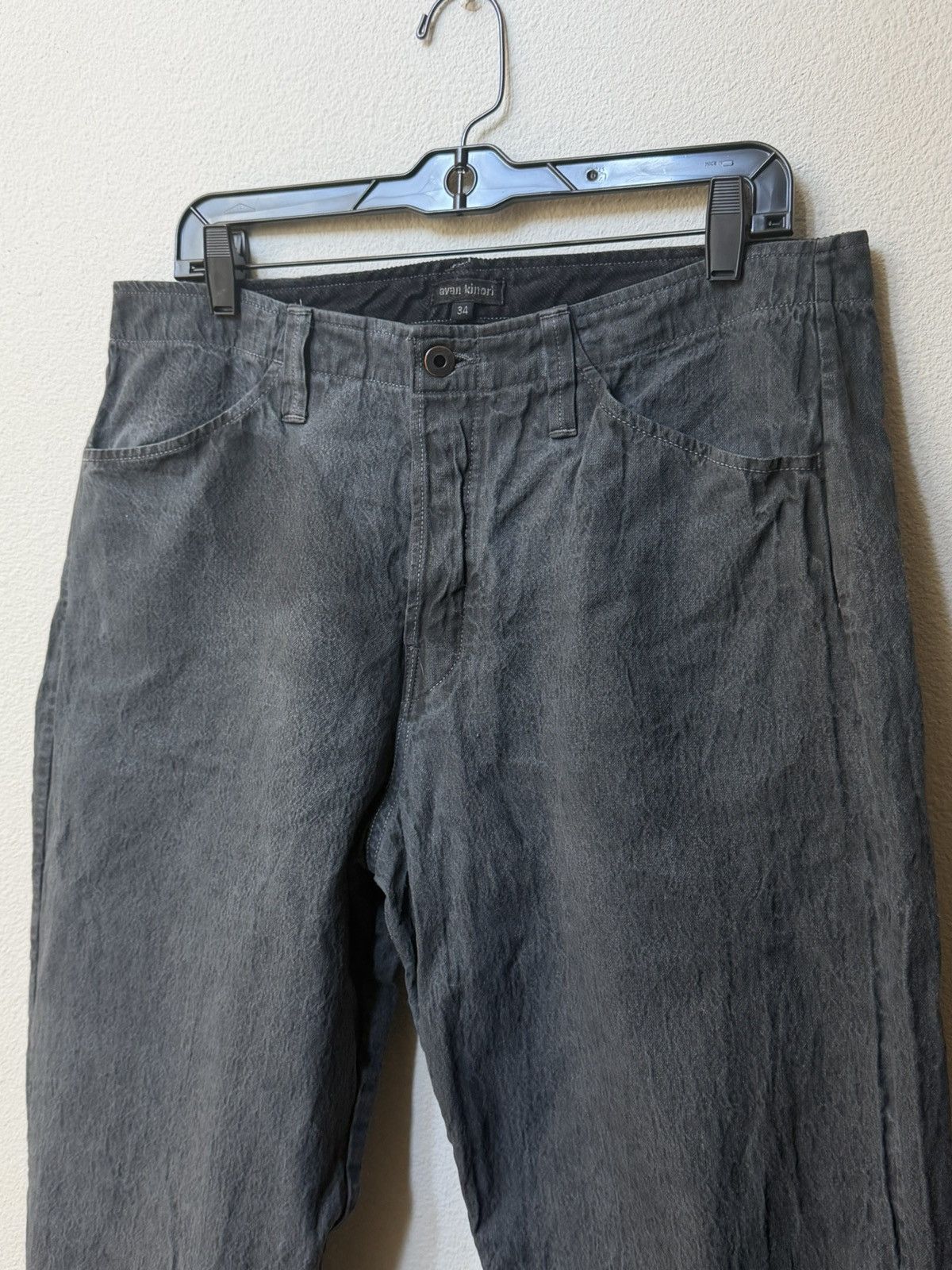Evan Kinori Four pocket cotton hemp sumi inked dyed pants 34 Size US 34 / EU 50 - 2 Thumbnail