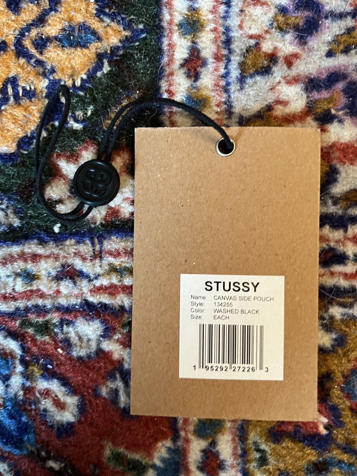 Stussy Stussy canvas side pouch-washed black | Grailed