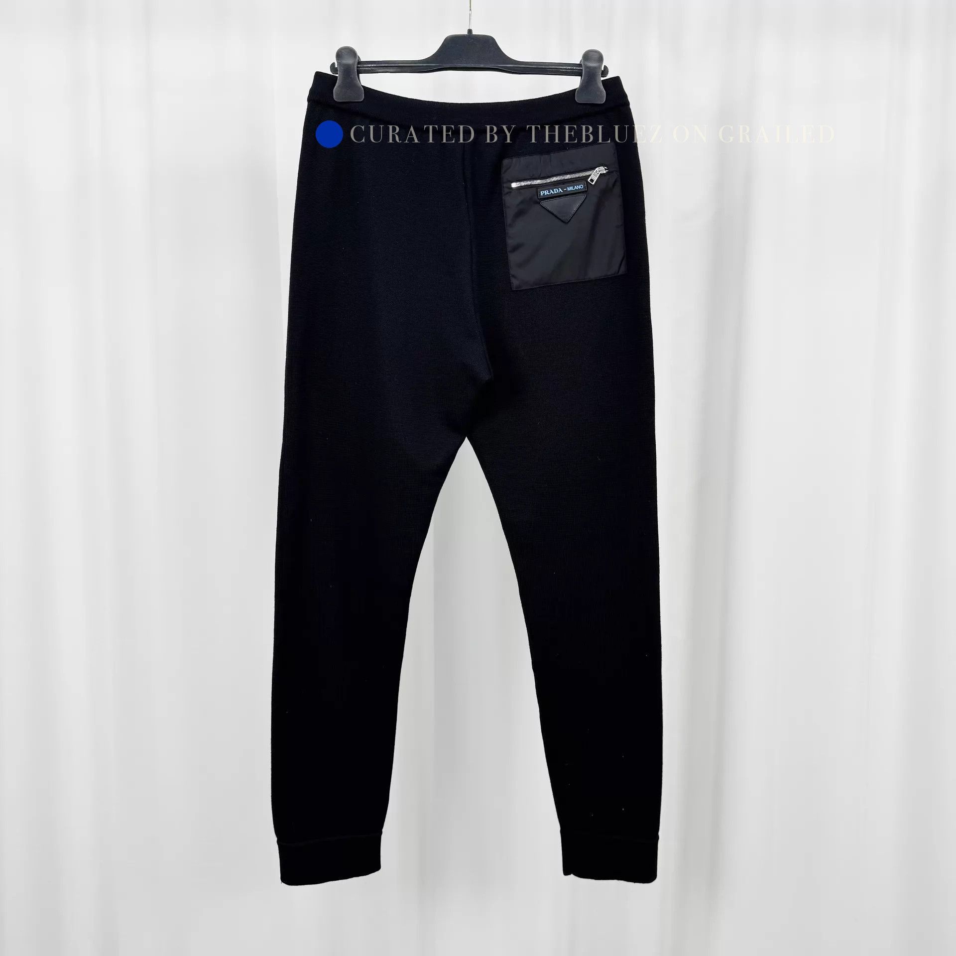 Prada Sleek Black Knit Casual Pants Size US 32 / EU 48 - 1 Thumbnail