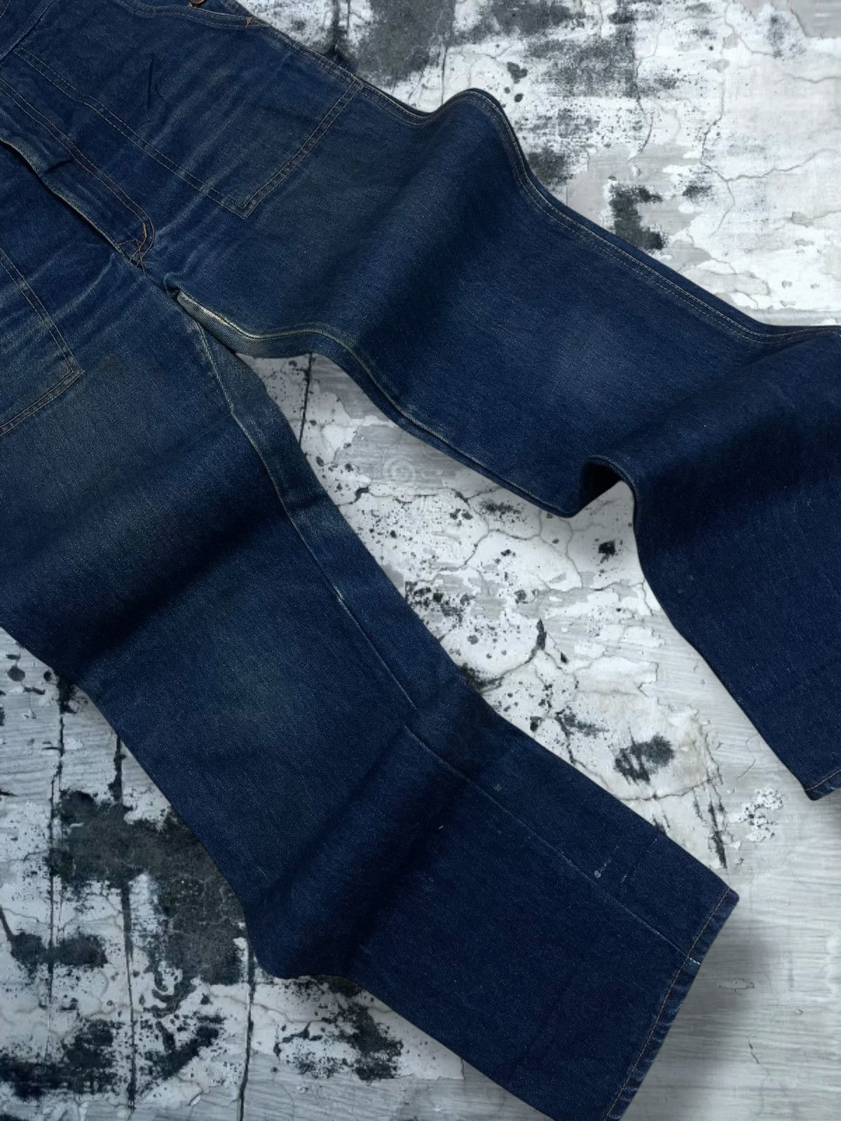 Japanese Brand Vintage 90s Designer Bison Rustic Blue Overall Iconic Denim Size US 33 - 6 Thumbnail
