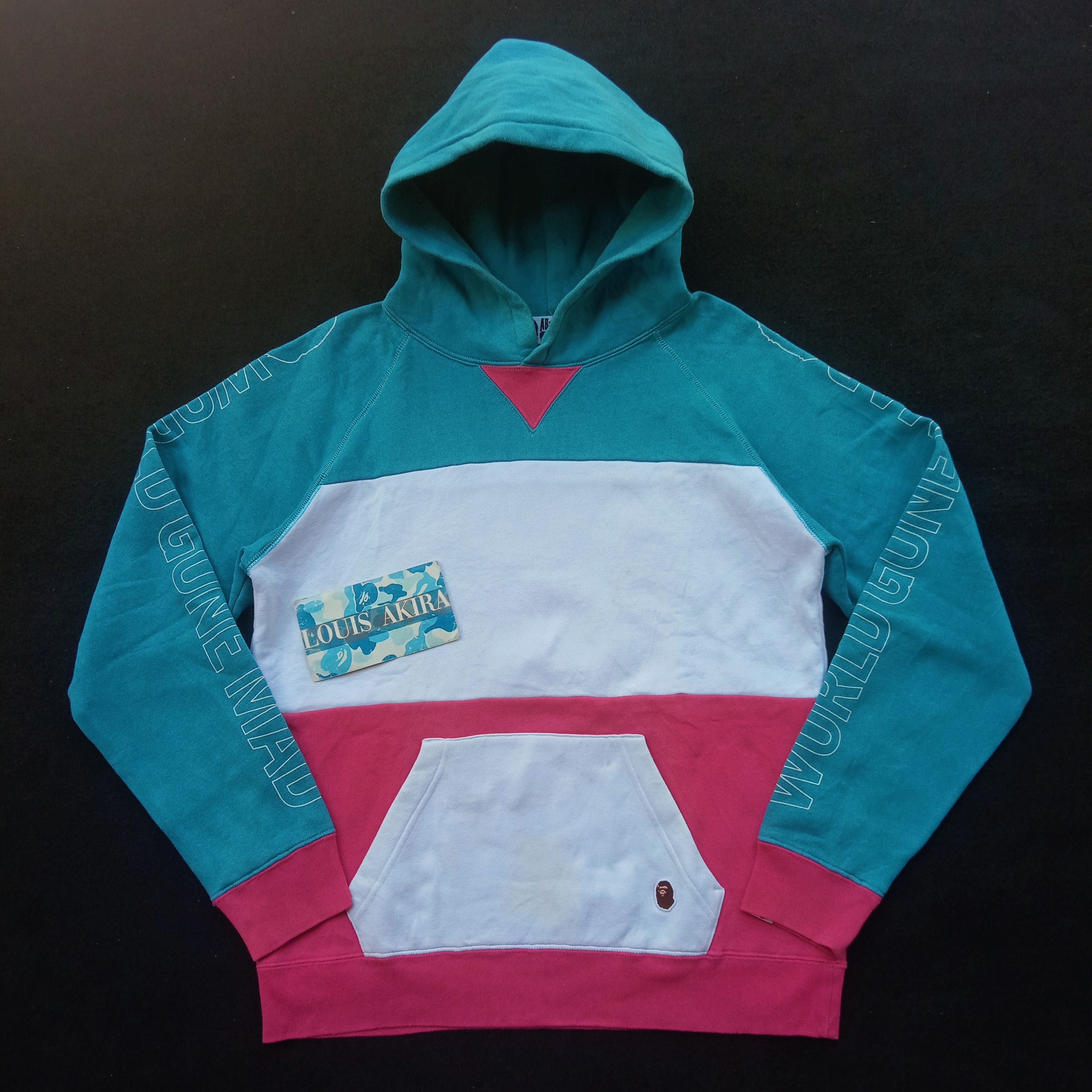 Bape 2015 Color Block Oversized Pullover Hoodie Size ONE SIZE - 1 Thumbnail